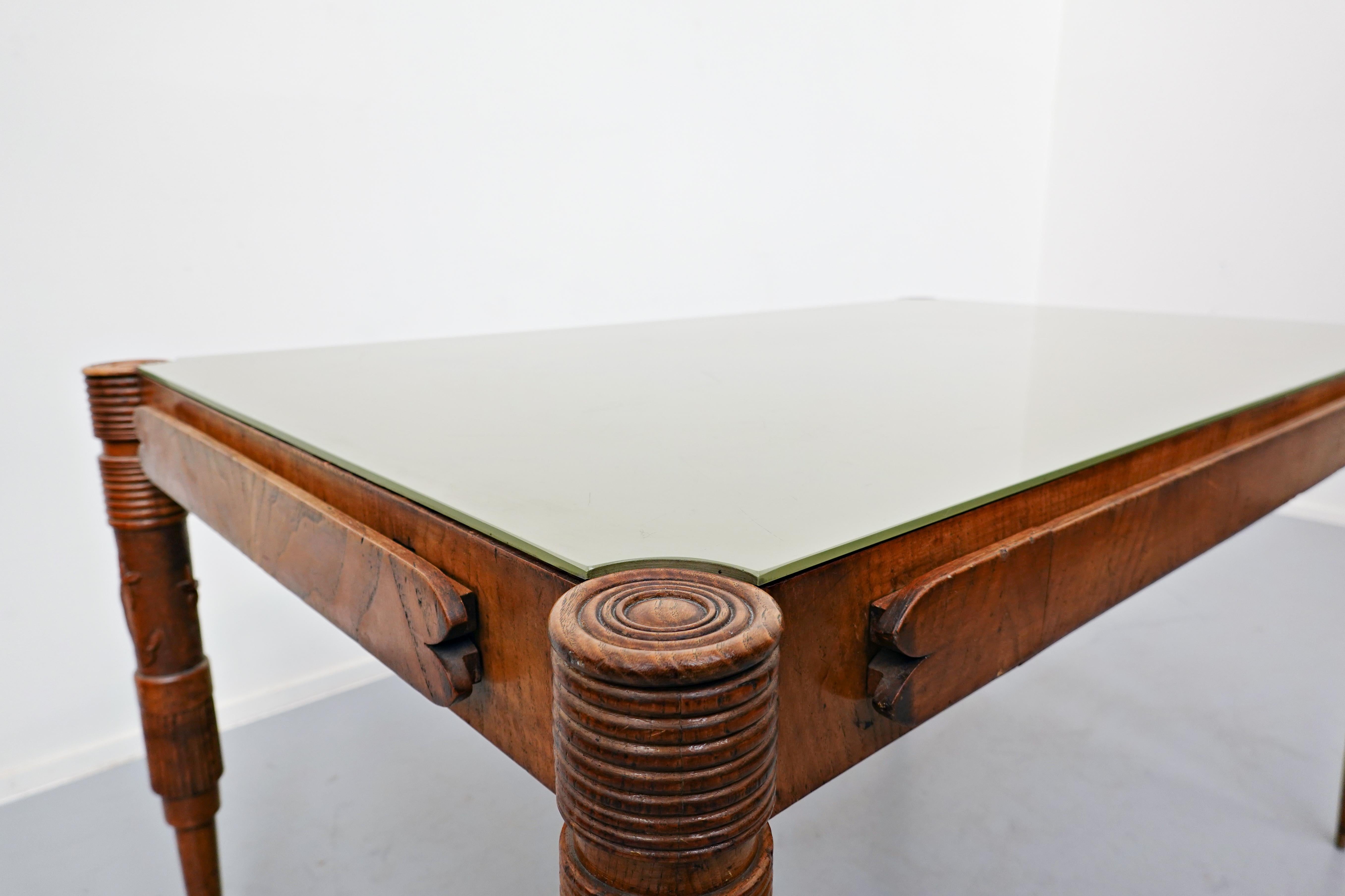 Mid-20th Century Italian Extendable Dining Table by Pier Luigi Colli, 1940s For Sale