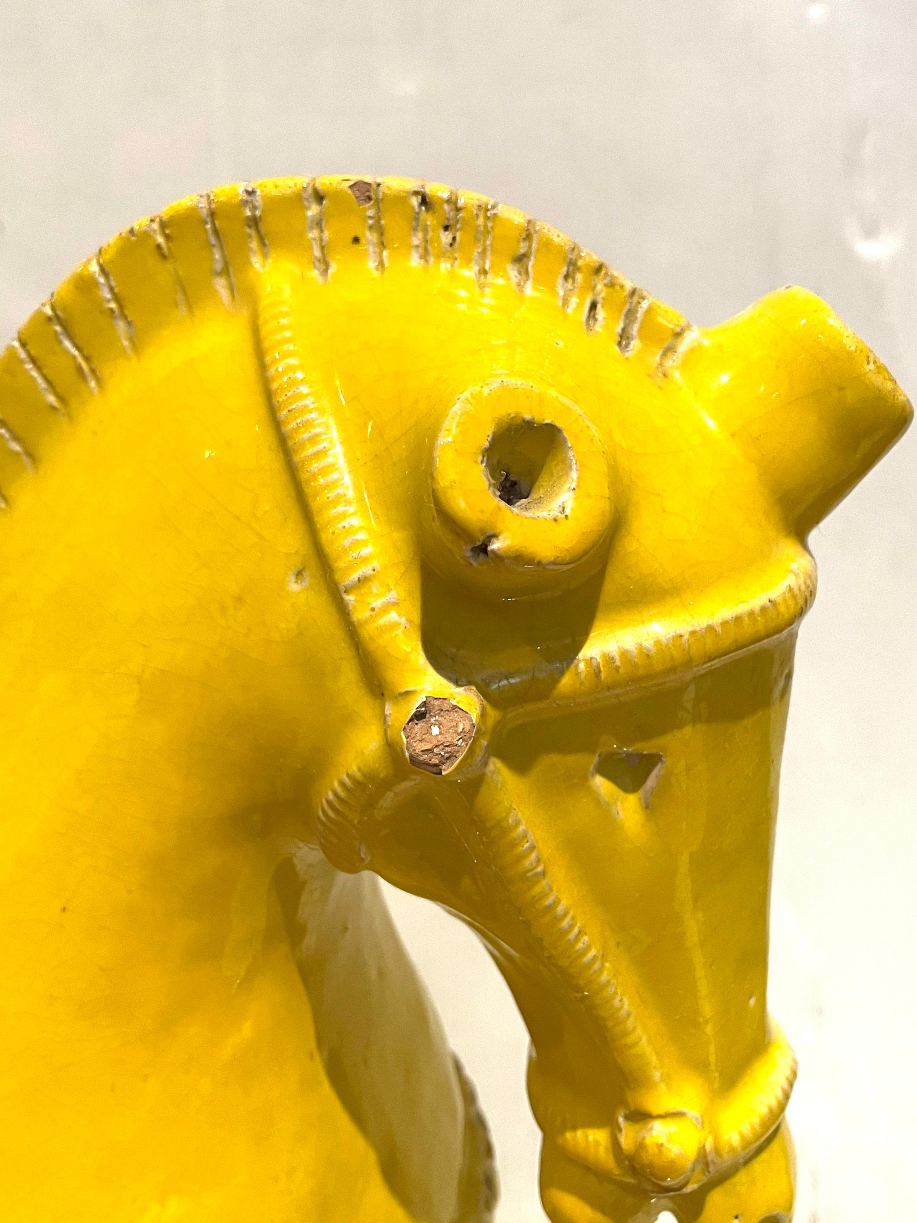 20th Century Italian Extra Large Bitossi Horse Ceramic Aldo Londi