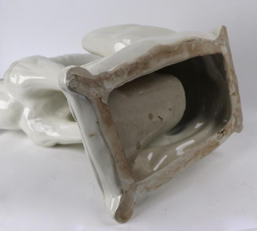 Italian Faience Ceramic Whippet Greyhound Statue 9