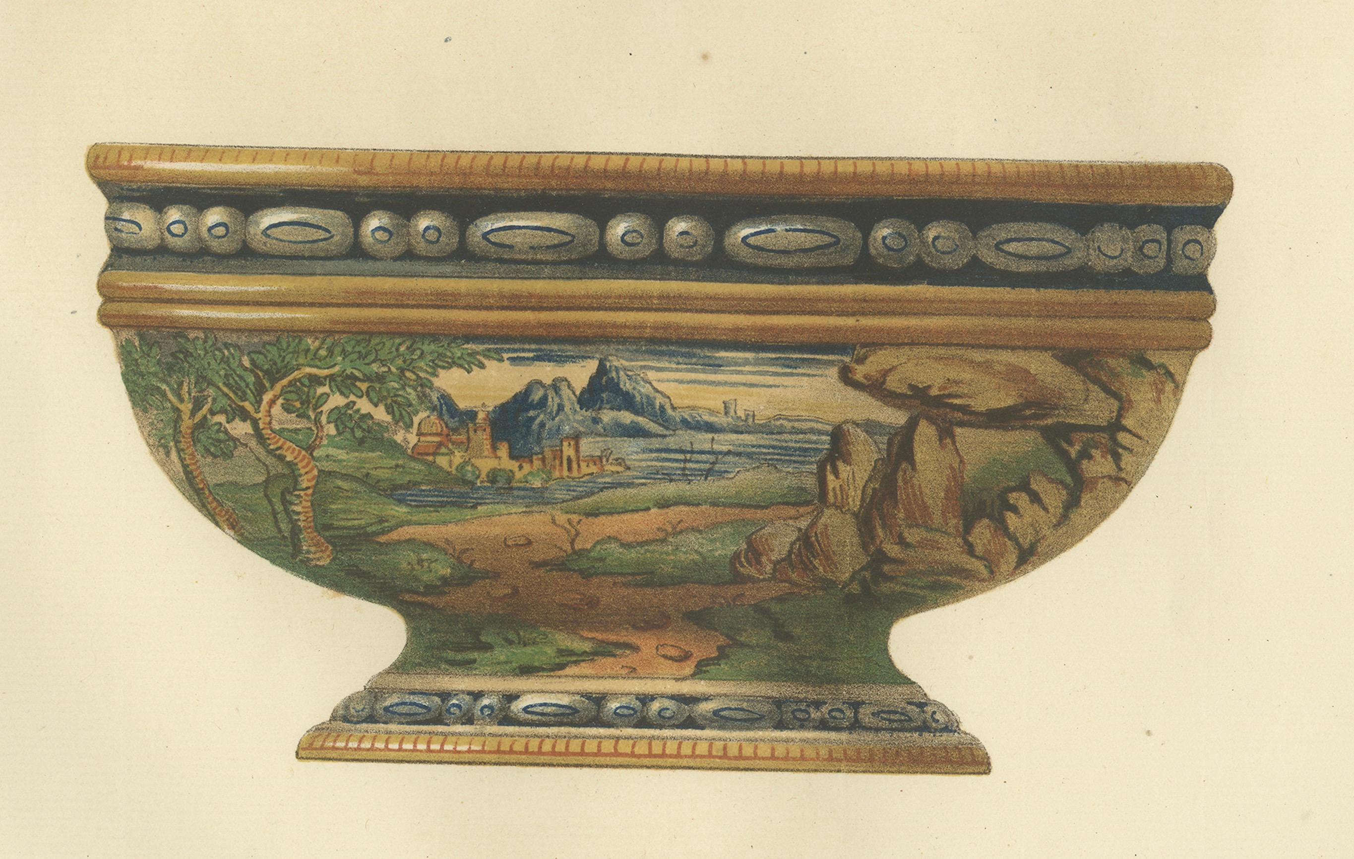 Papier Impression ancienne d'un coupe de Monsieur Moser par Delange '1869' en vente
