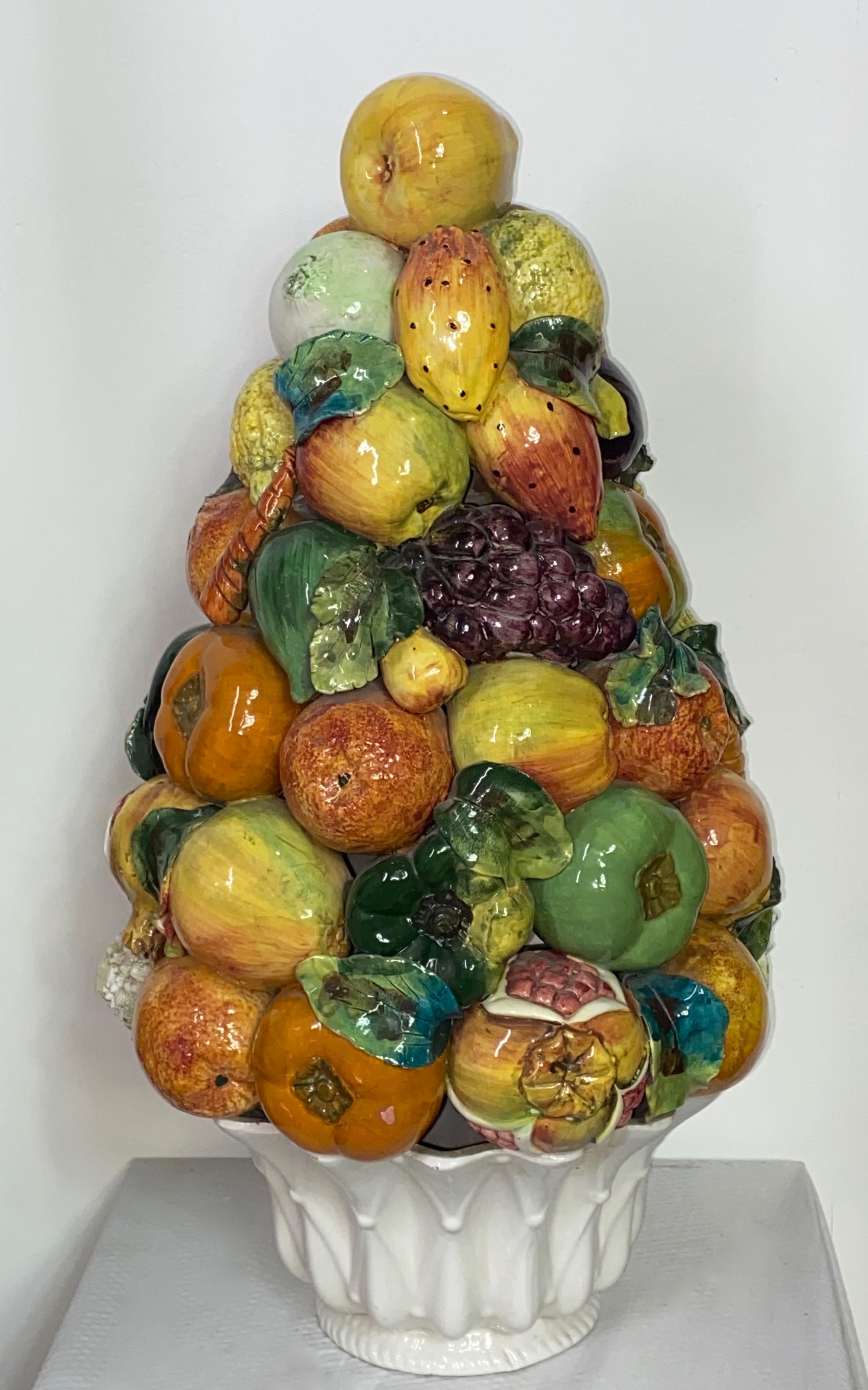 italian ceramic fruit centerpiece