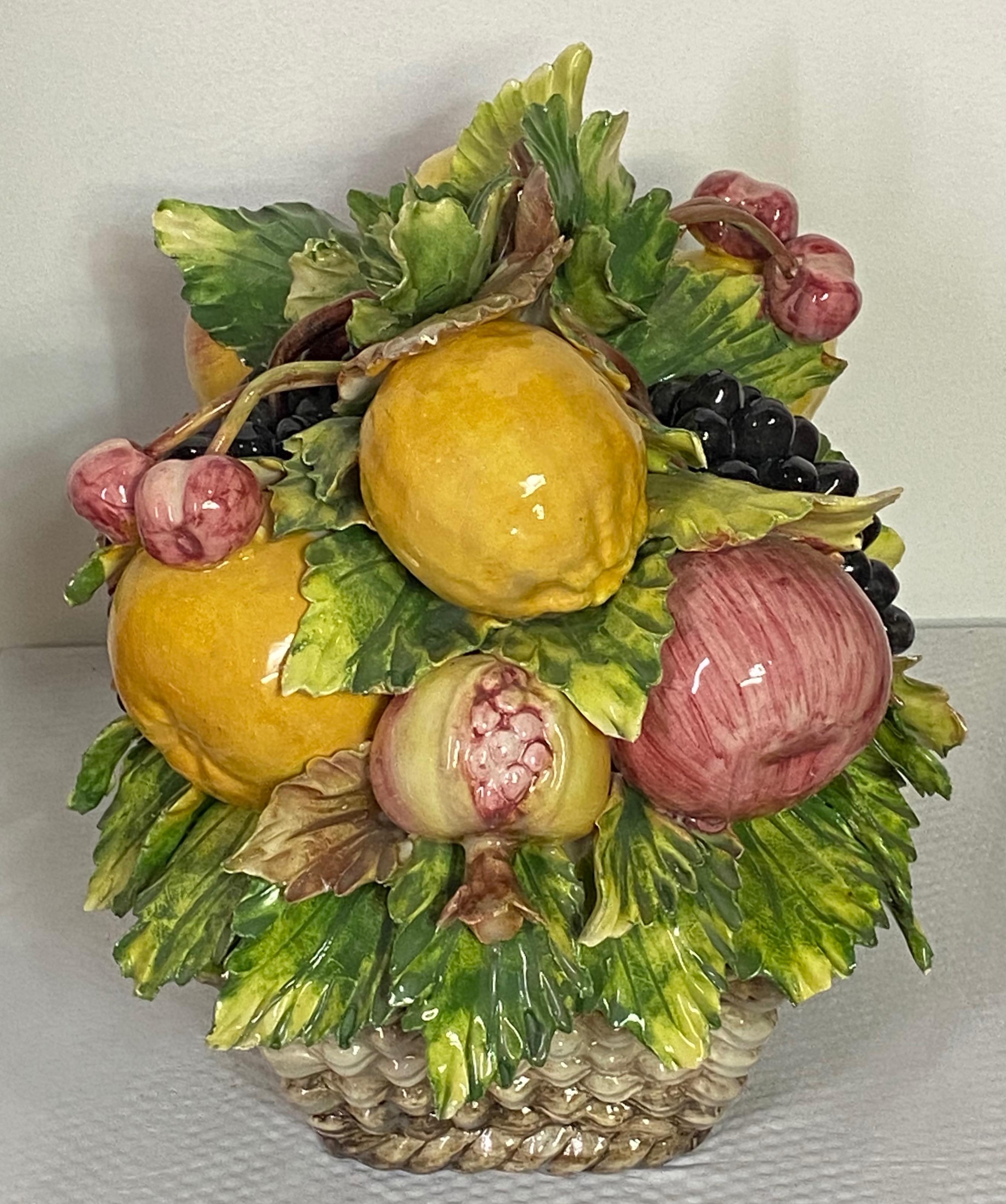 capodimonte porcelain fruit basket