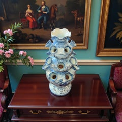 Italian Faience Tulip Vase in the Maiolica Style, 18th Century