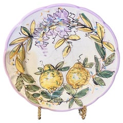 Vintage Italian Faience "Vietri" Hand Painted Dinner Plates
