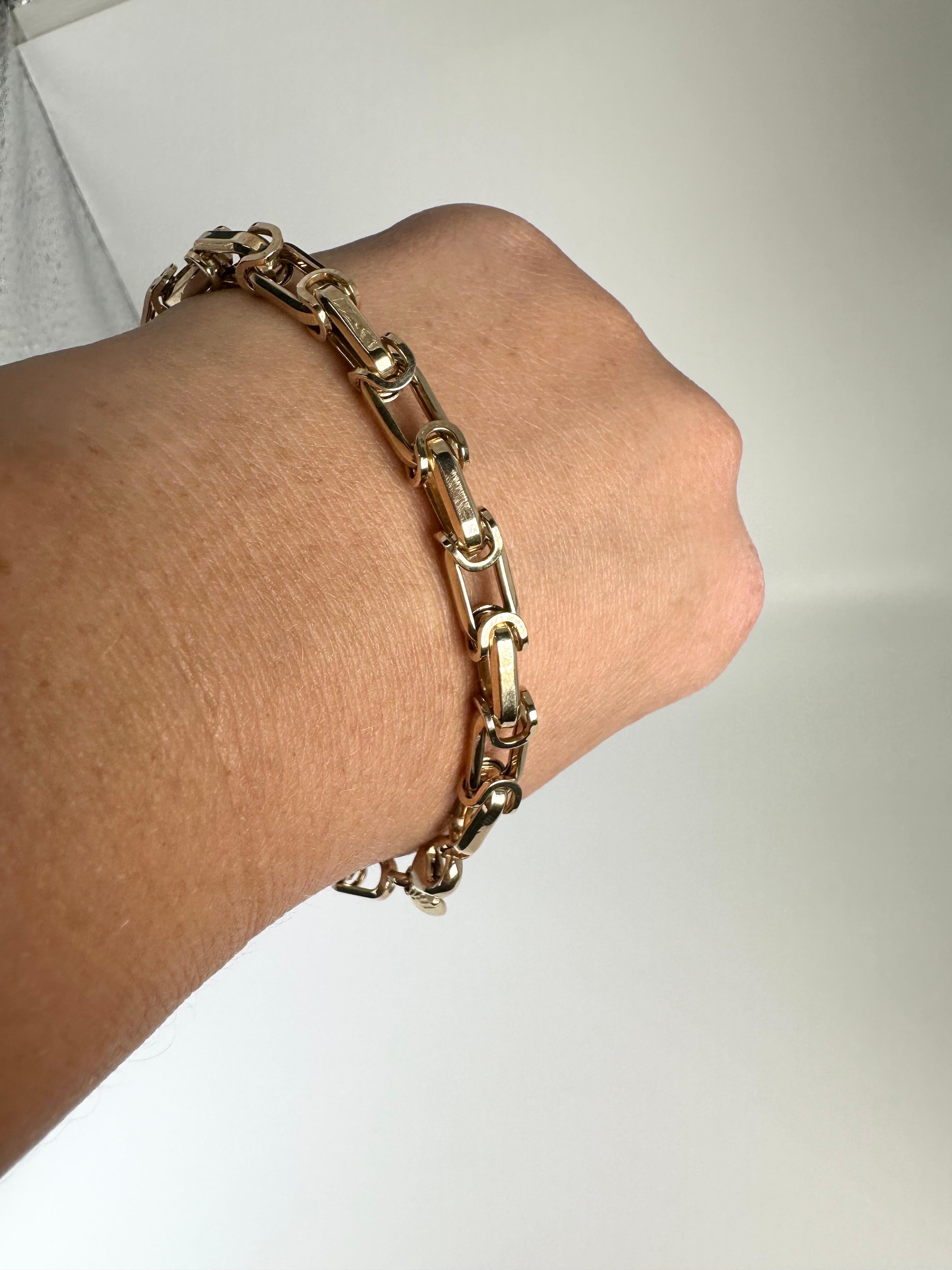 14kt gold fancy link bracelet
