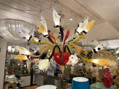 Italian " Fantasmini" Murano Glass Chandelier, circa 1980