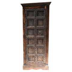 Antique Italian Farmhouse Cabinet Closet Chest Walnut 1820 Rustic