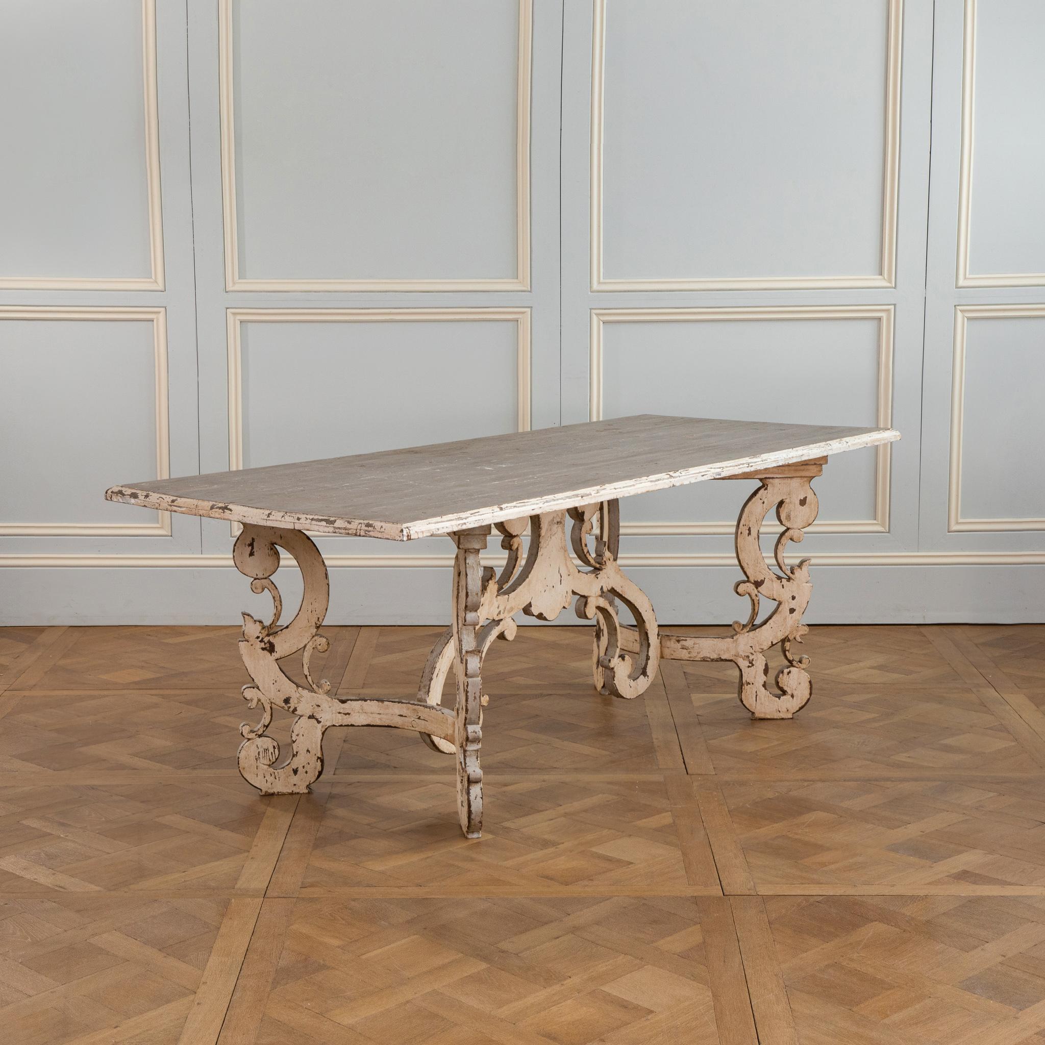 Hand-Painted Italian Farmhouse Dining Table