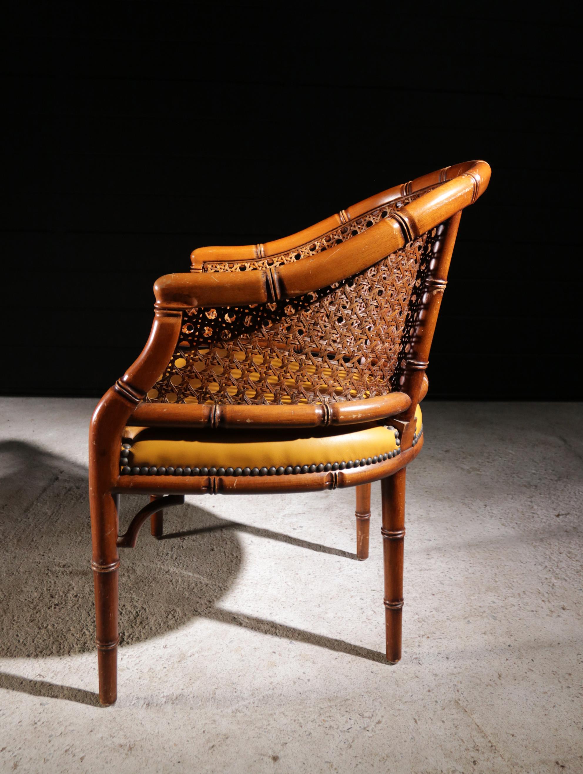Italian Faux Bamboo Design Giorgetti Chair 3