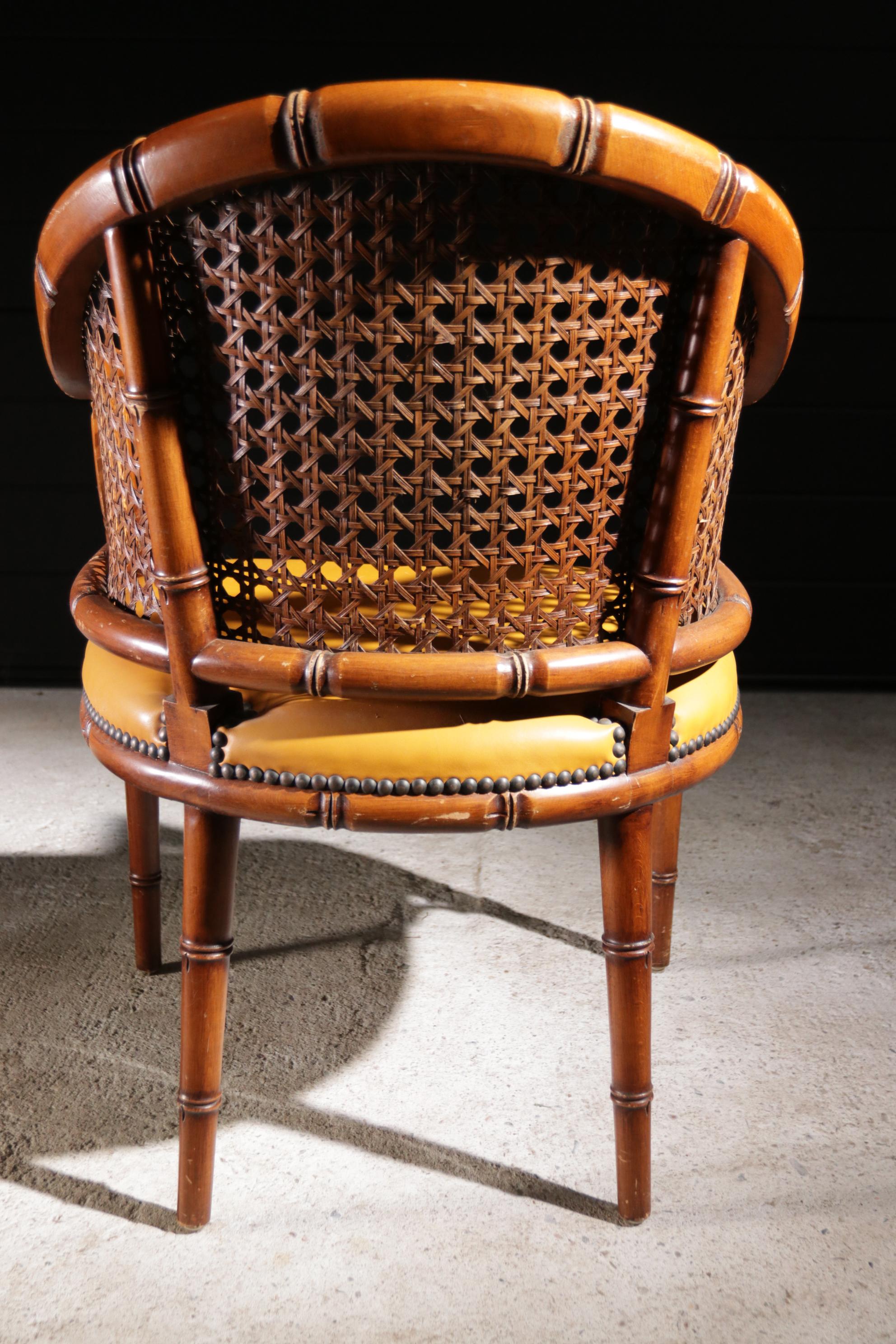 Italian Faux Bamboo Design Giorgetti Chair 6