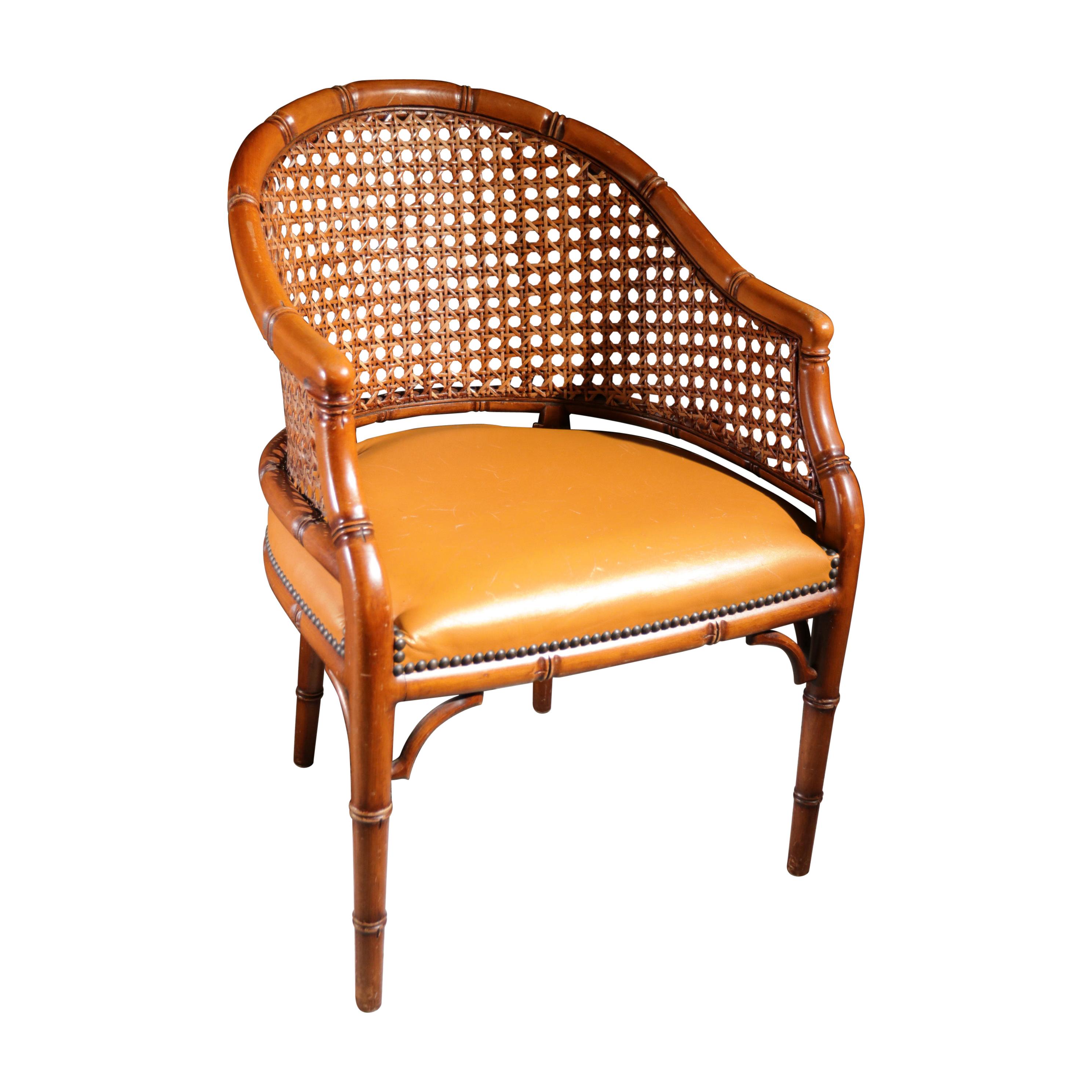 Italian Faux Bamboo Design Giorgetti Chair