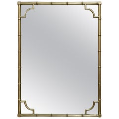 Vintage Italian Faux Bamboo Framed Mirror