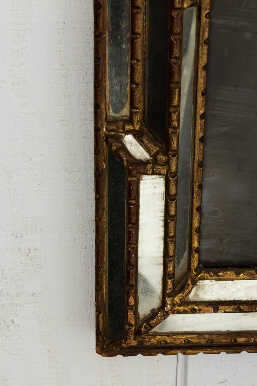 Italian mirror with a gilded faux bamboo frame, circa 1950.
 