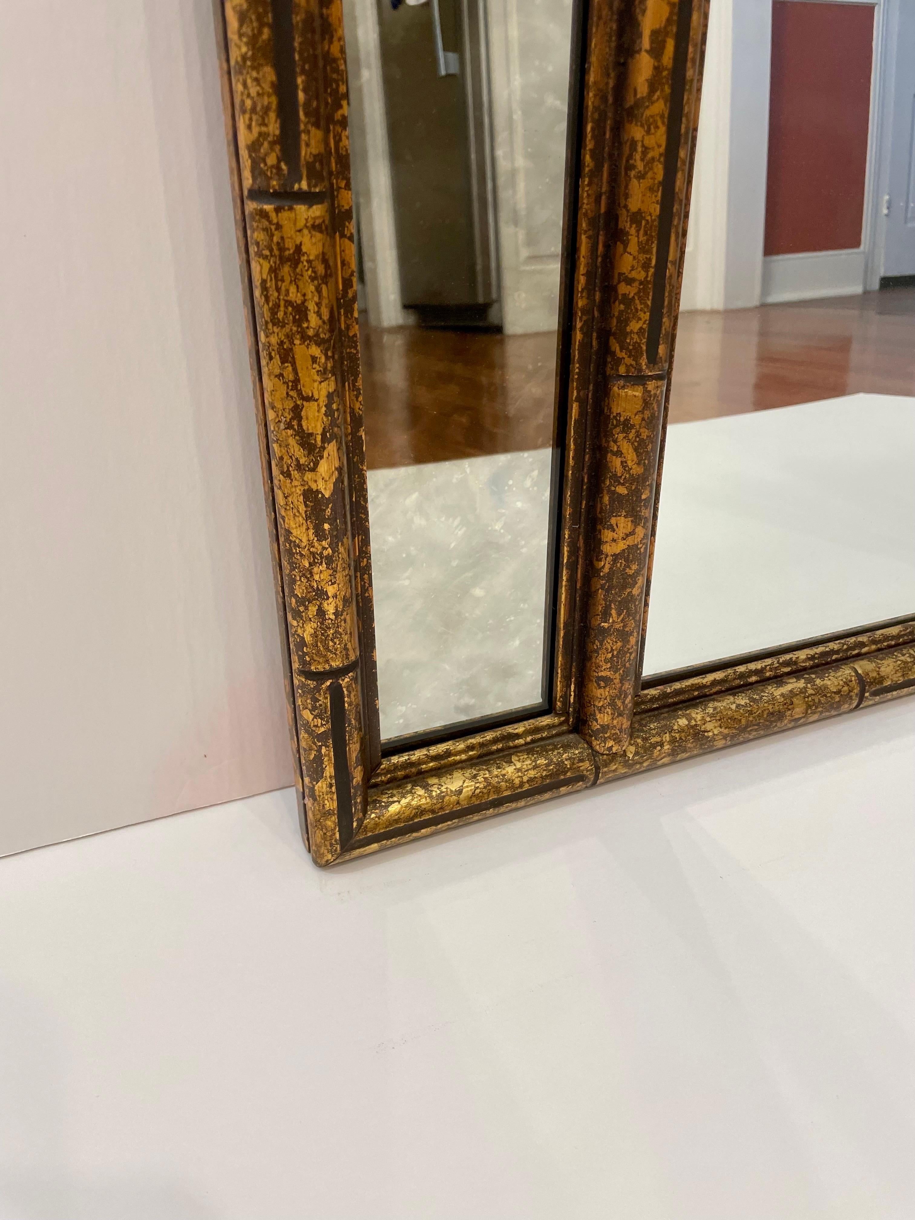 Italian Faux Bamboo Mirror In Good Condition For Sale In New York, NY