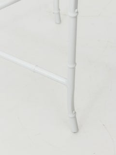 Italian Faux Bamboo Powder-Coated Side Table