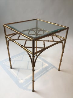 Italian Faux Bamboo Side Table