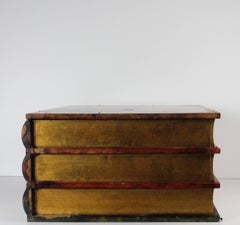 Italian Faux- Book Leather Box