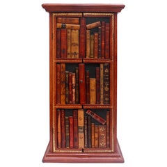 Italian Faux Bookcase Front Liquor Cabinet