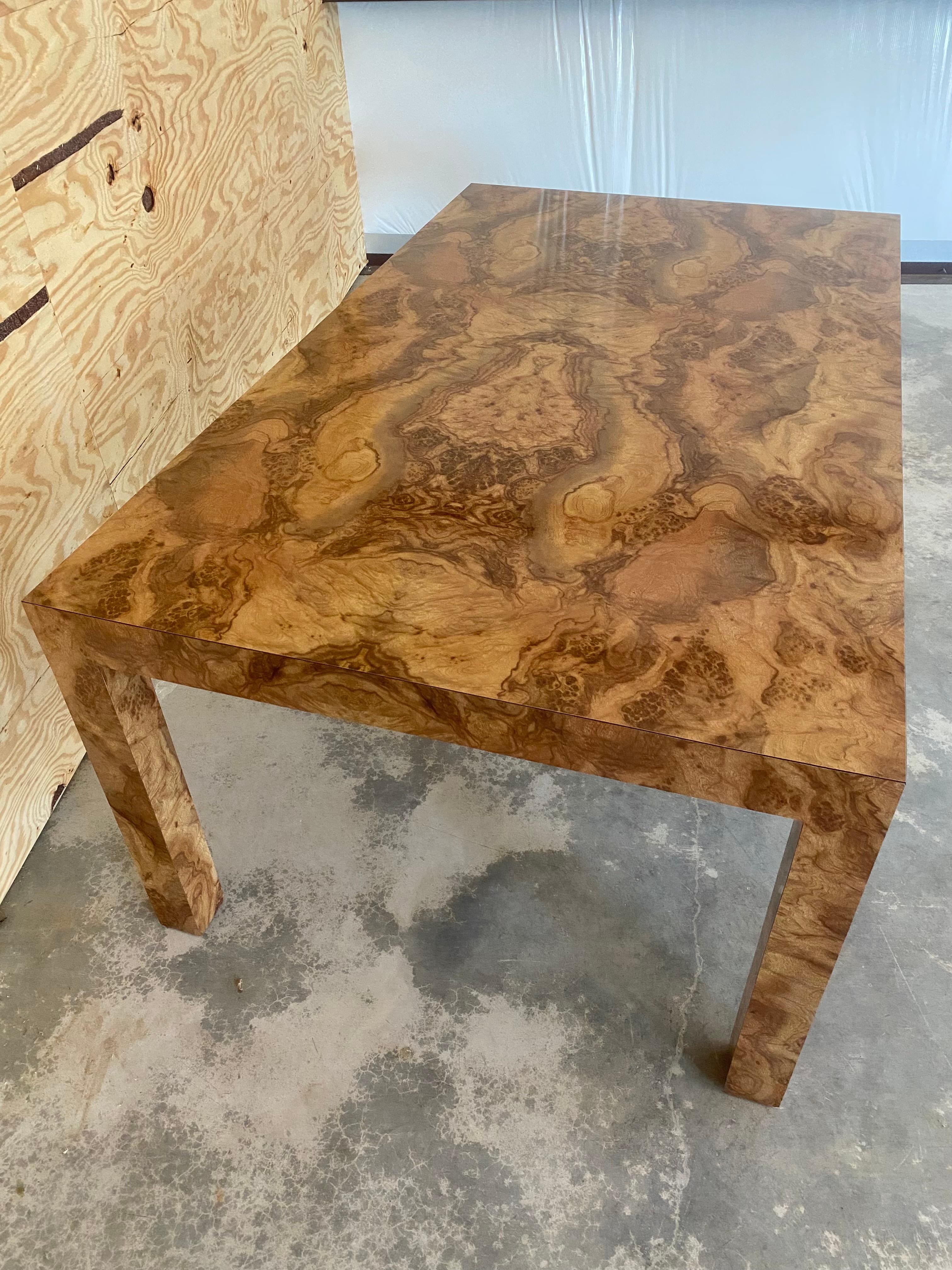 Italian Faux Burl Dining Table For Sale 3
