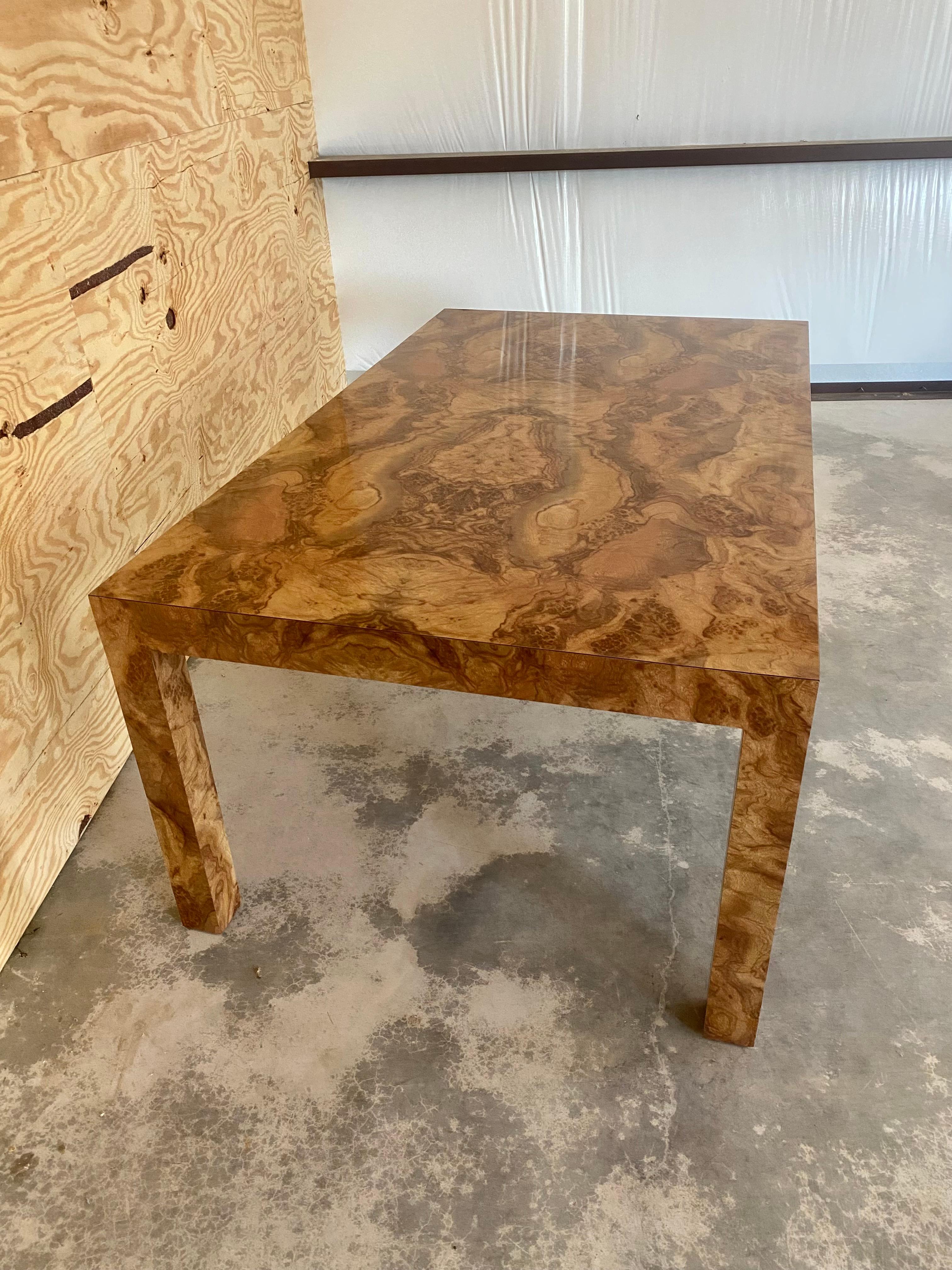 Italian Faux Burl Dining Table For Sale 4