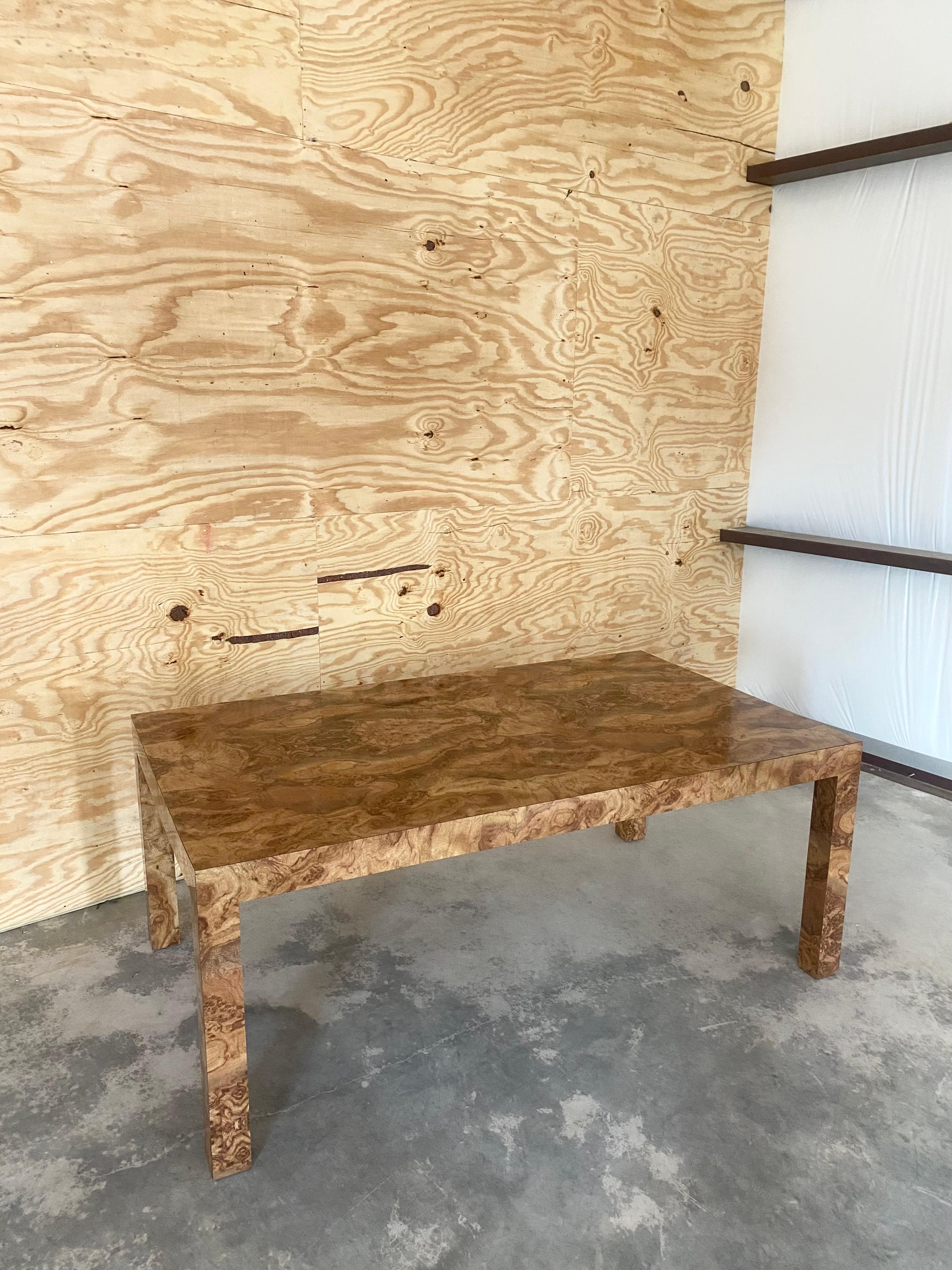 Italian Faux Burl Dining Table For Sale 5