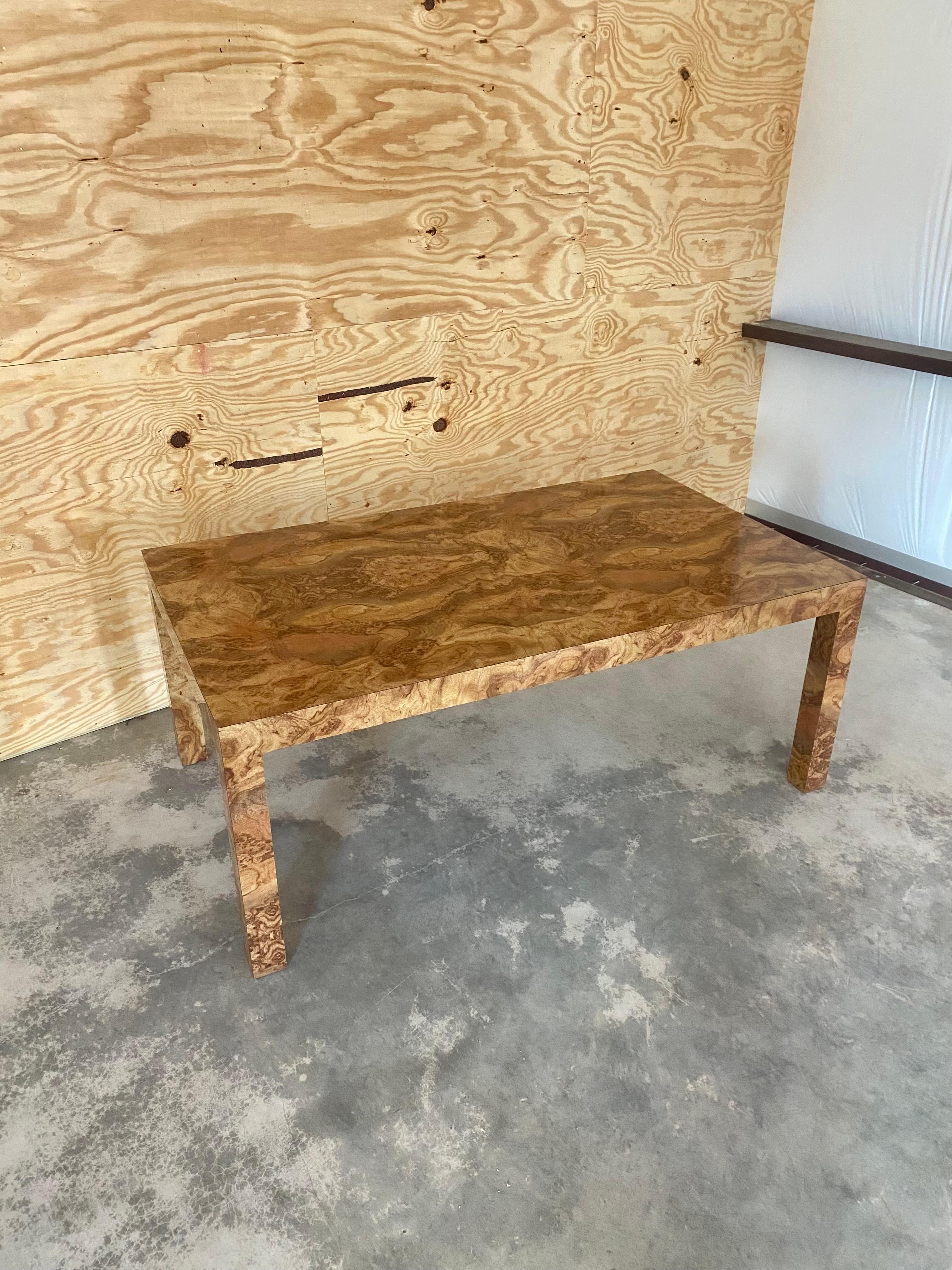 Italian Faux Burl Dining Table For Sale 6