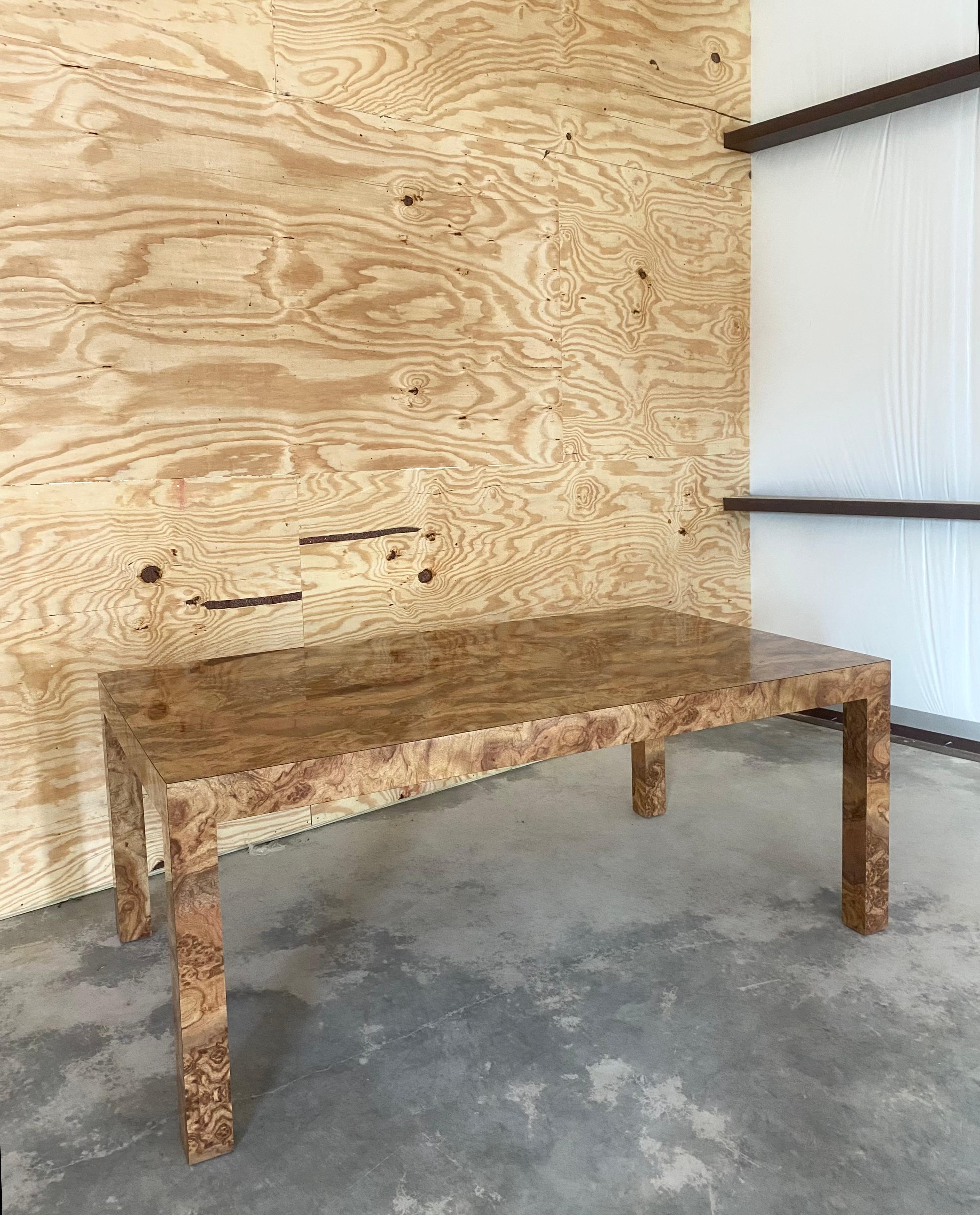 Italian Faux Burl Dining Table For Sale 8