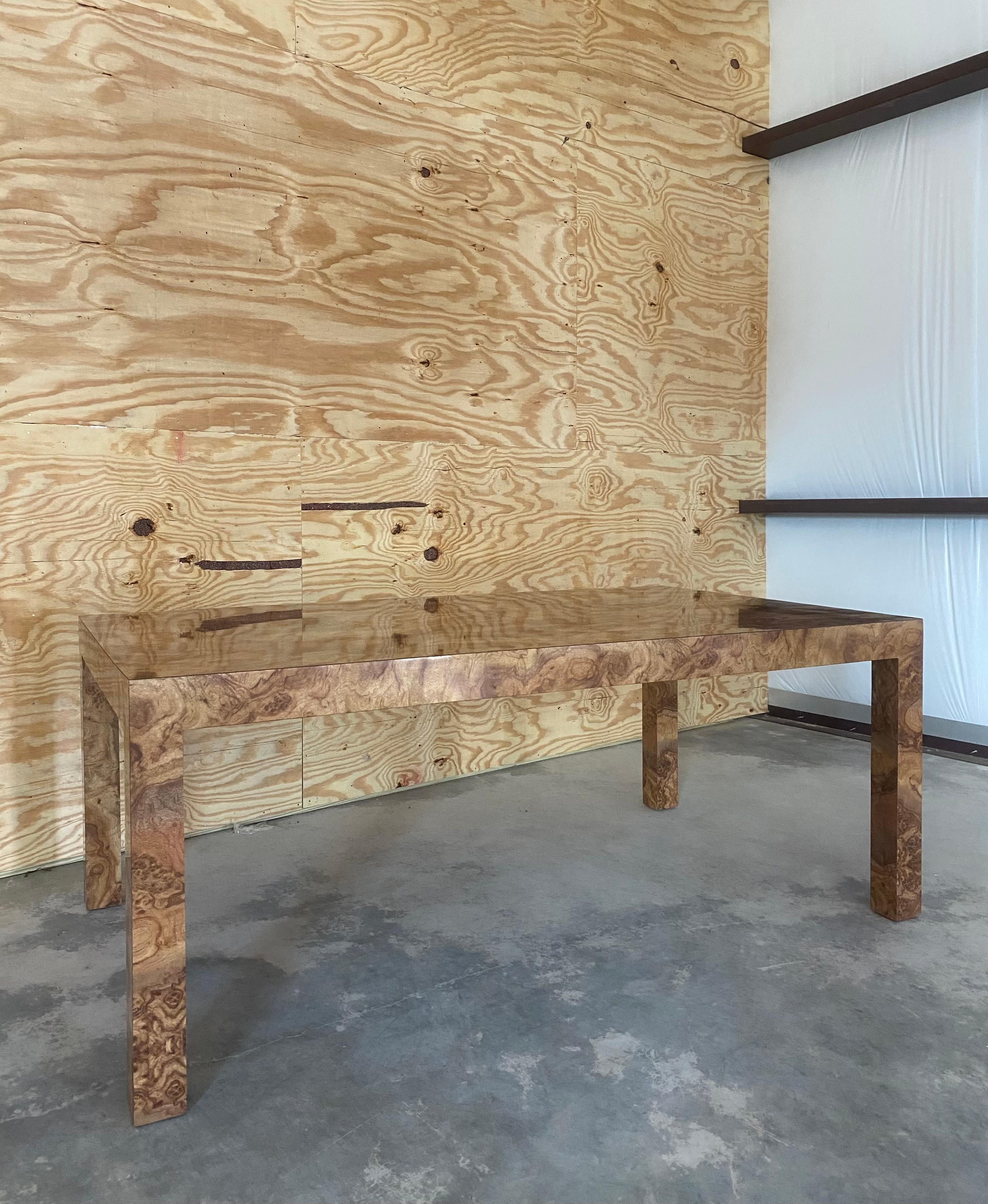 Italian Faux Burl Dining Table For Sale 9