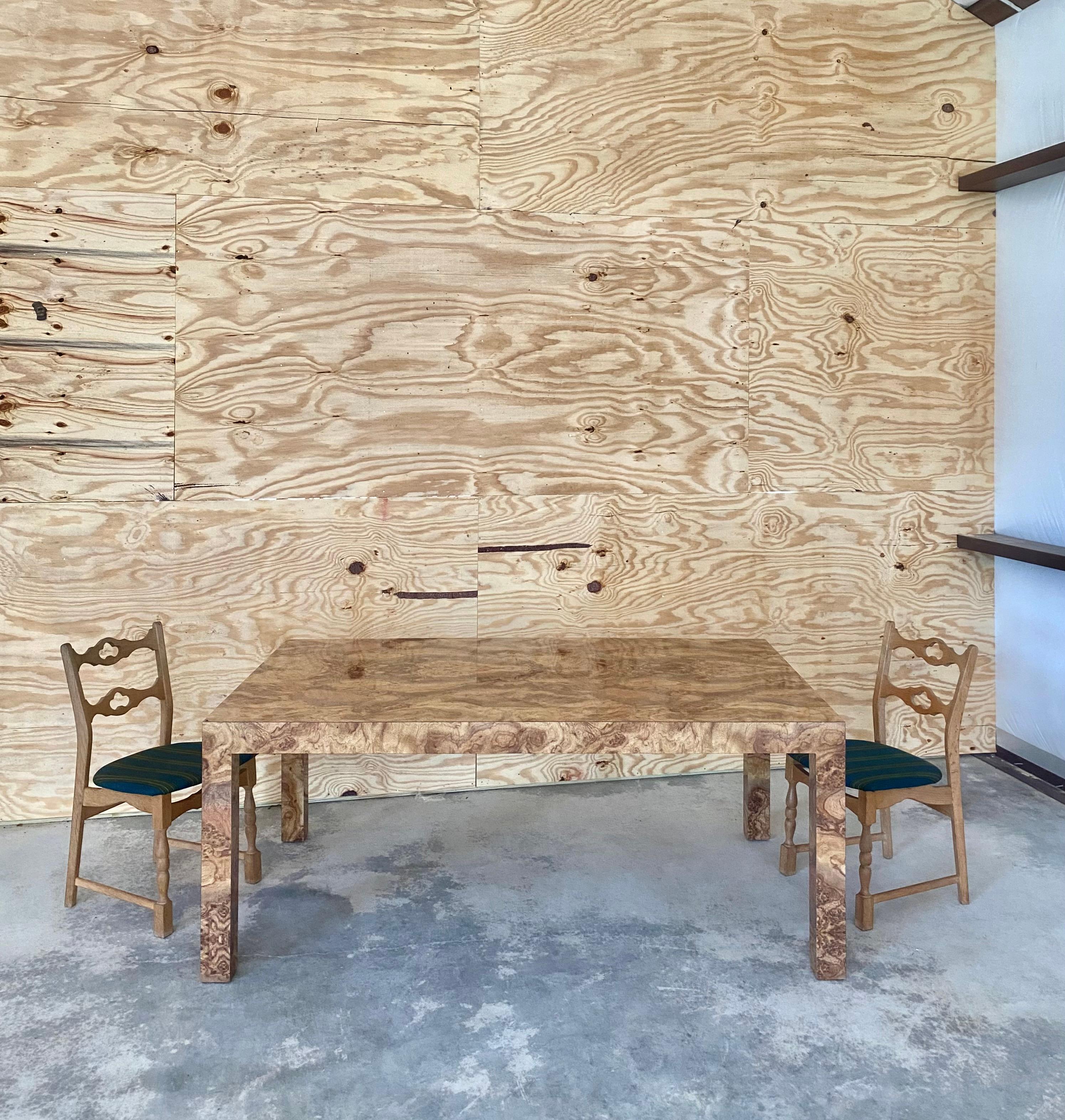 Hand-Crafted Italian Faux Burl Dining Table For Sale