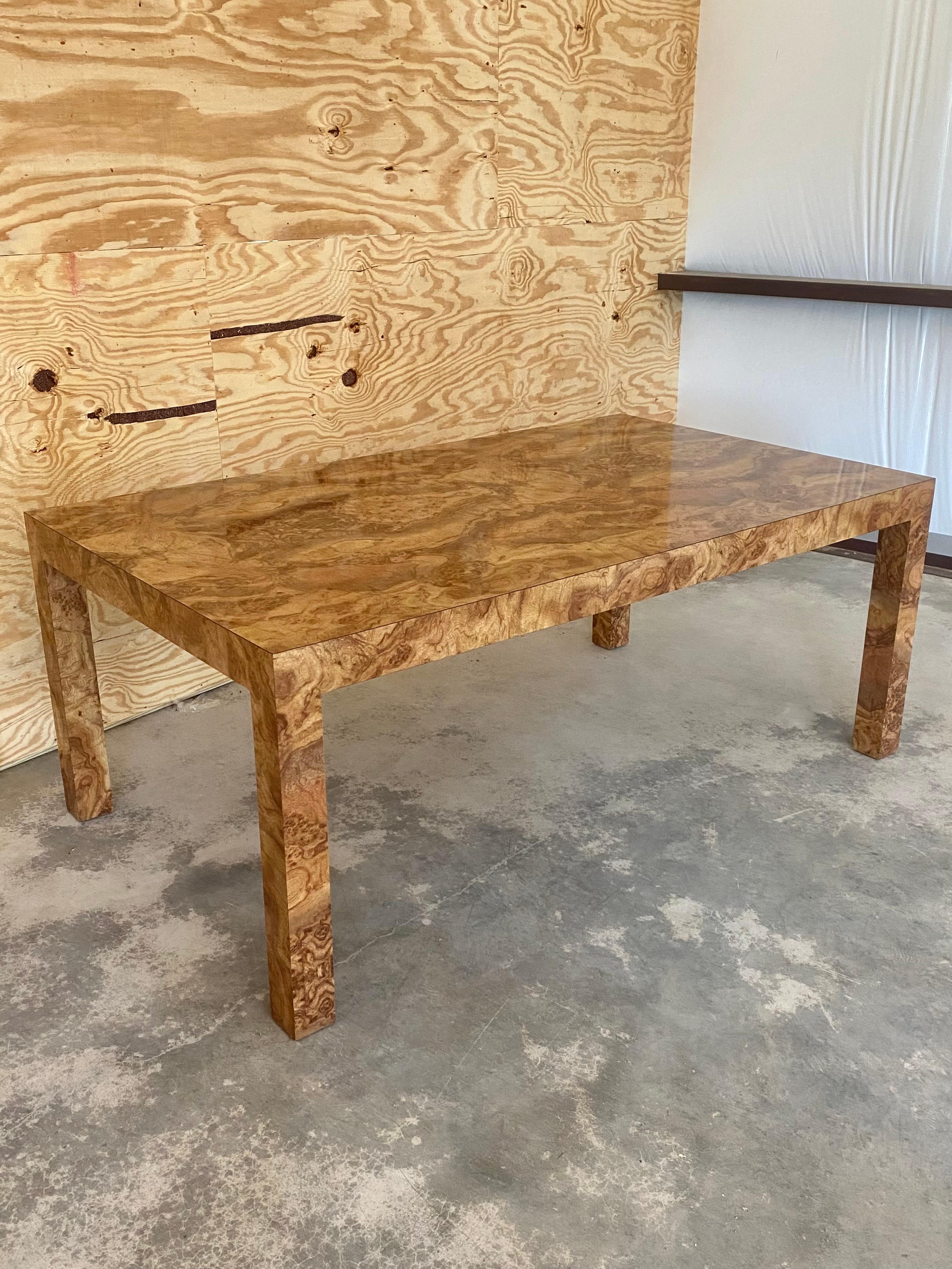 Italian Faux Burl Dining Table For Sale 1
