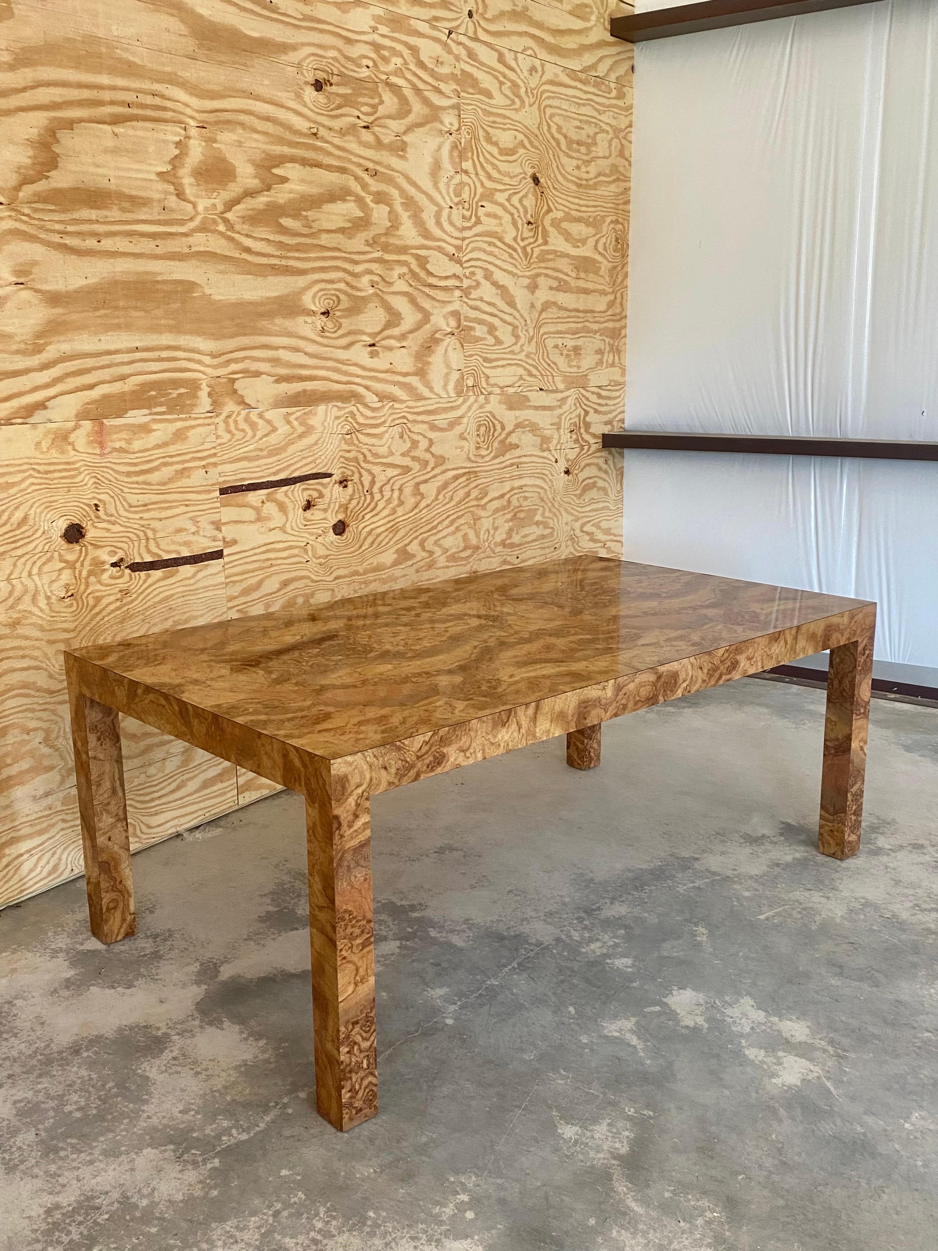 Italian Faux Burl Dining Table For Sale 2