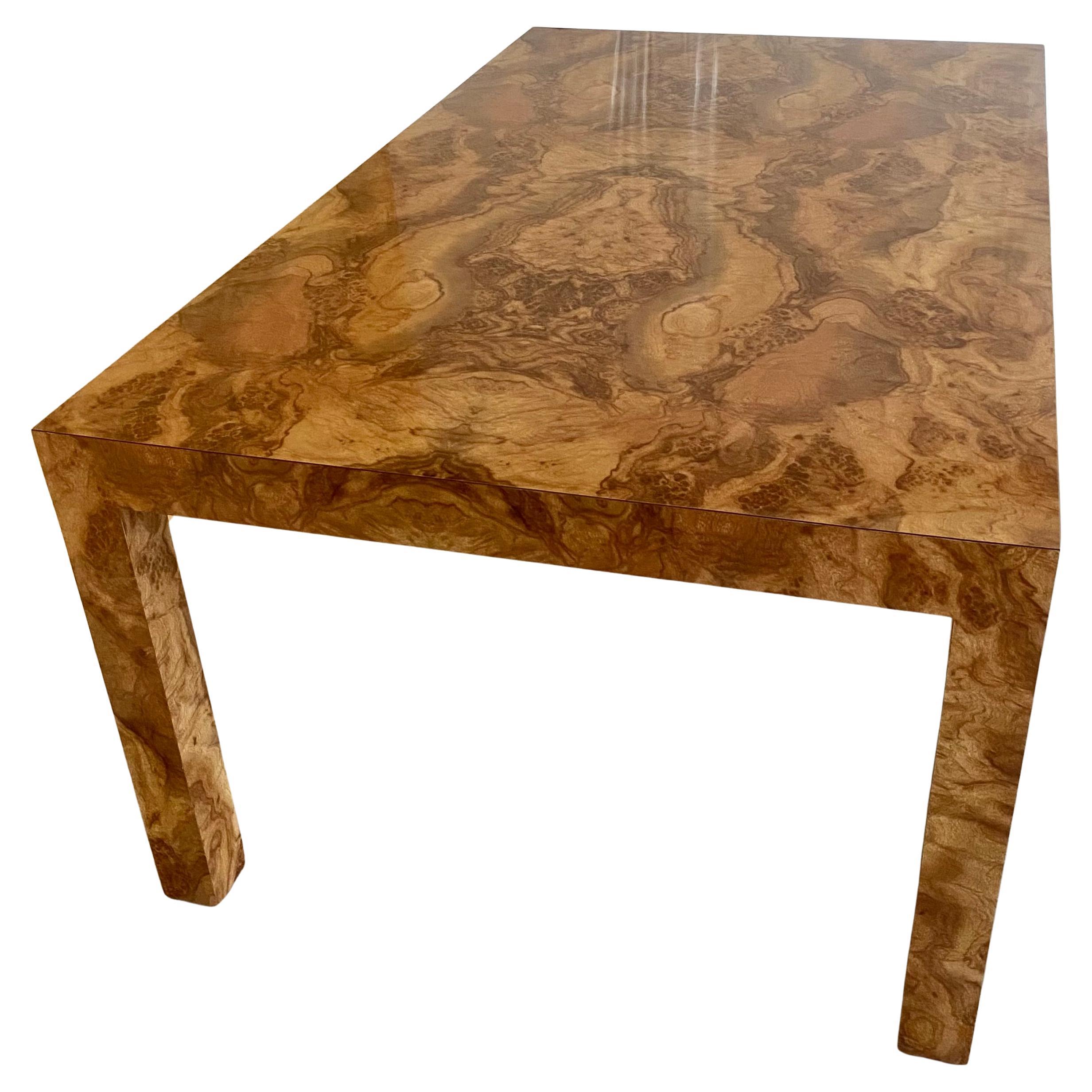 Italian Faux Burl Dining Table