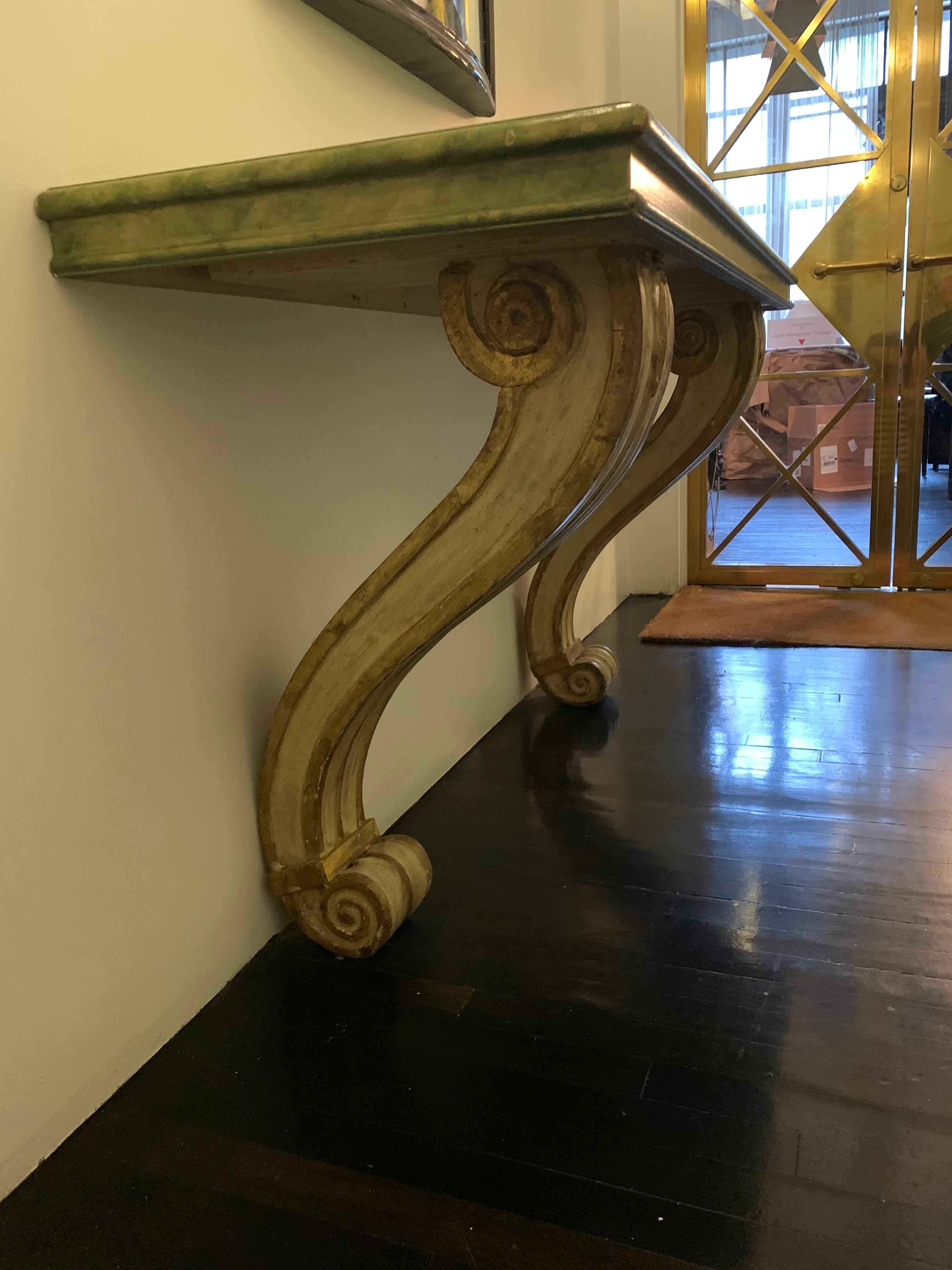 Italian Faux Painted Console Table 1