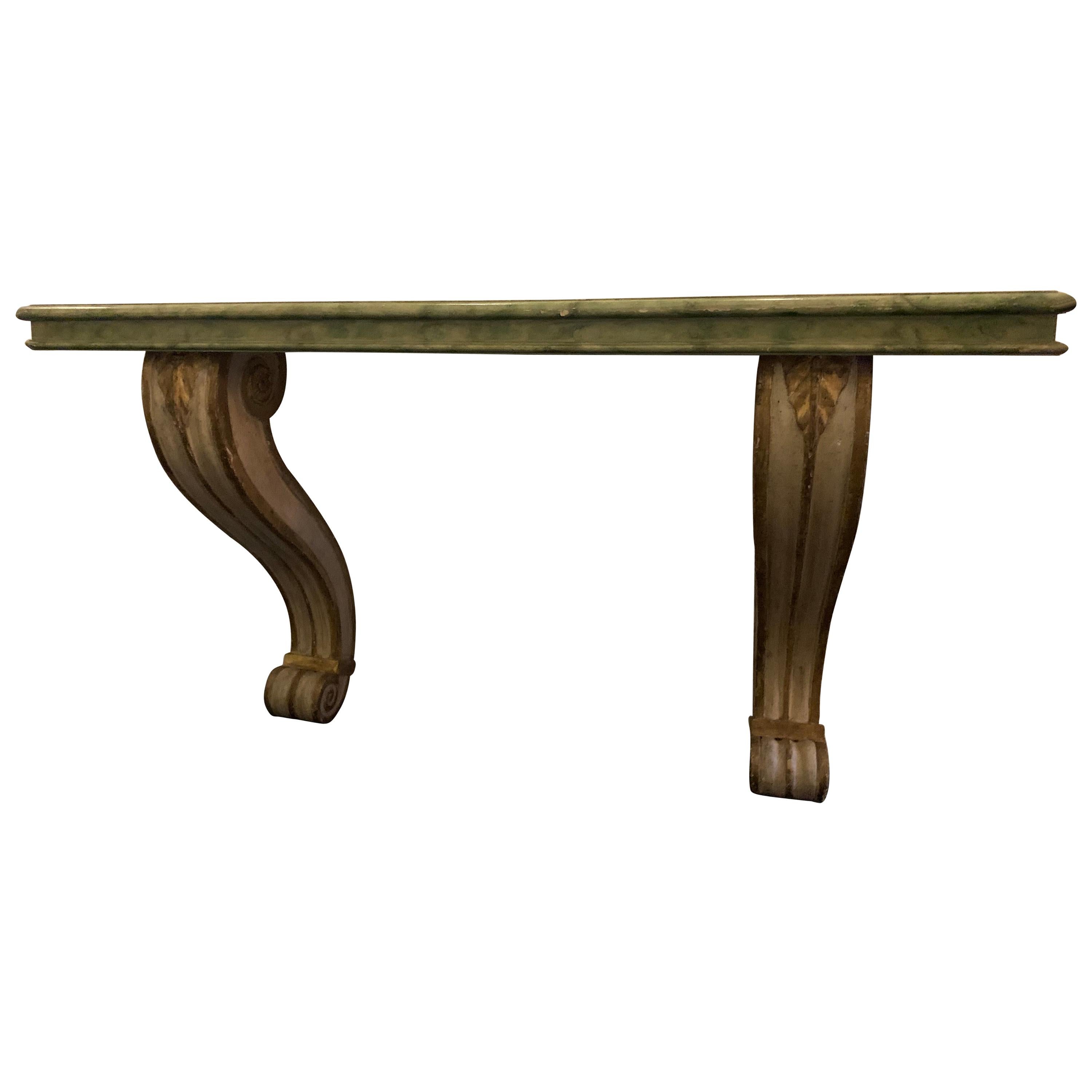 Italian Faux Painted Console Table