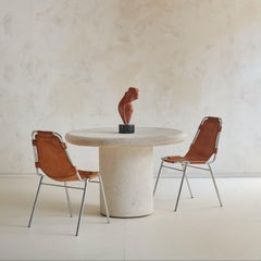 Italian Faux Stone Entryway or Dining Table, 1980s