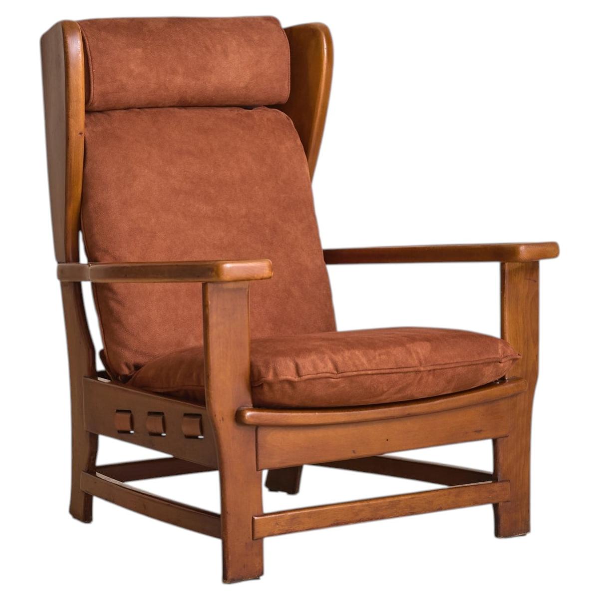 Sillón italiano de ante sintético atribuido a Percival Lafer, años 60 - 2 Disponibles en venta