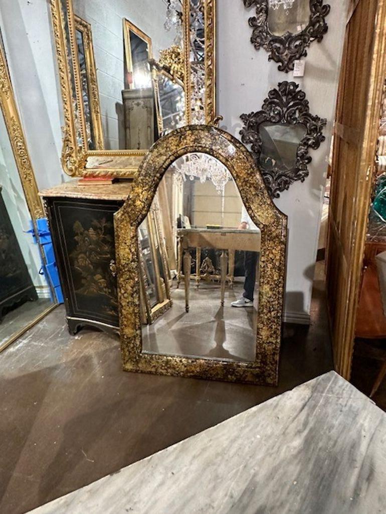 Italian Faux Tortoise Lacquered Mirror For Sale 3