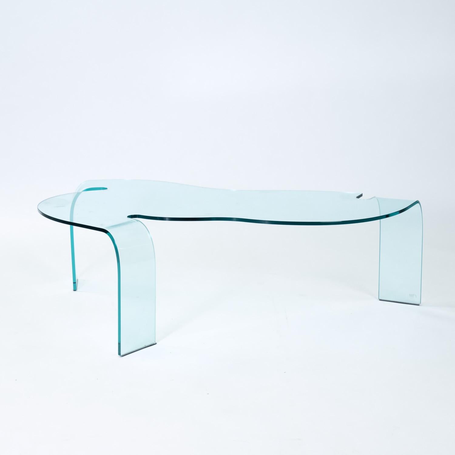 Italian Fiam bended glass Coffeetable by Hans Von Klier For Sale 5