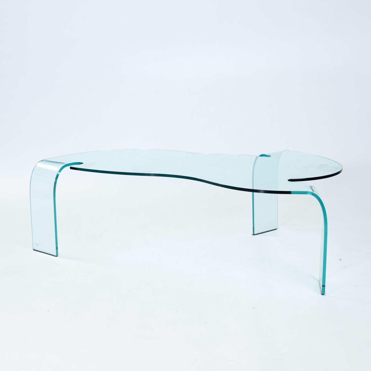 Italian Fiam bended glass Coffeetable by Hans Von Klier 8