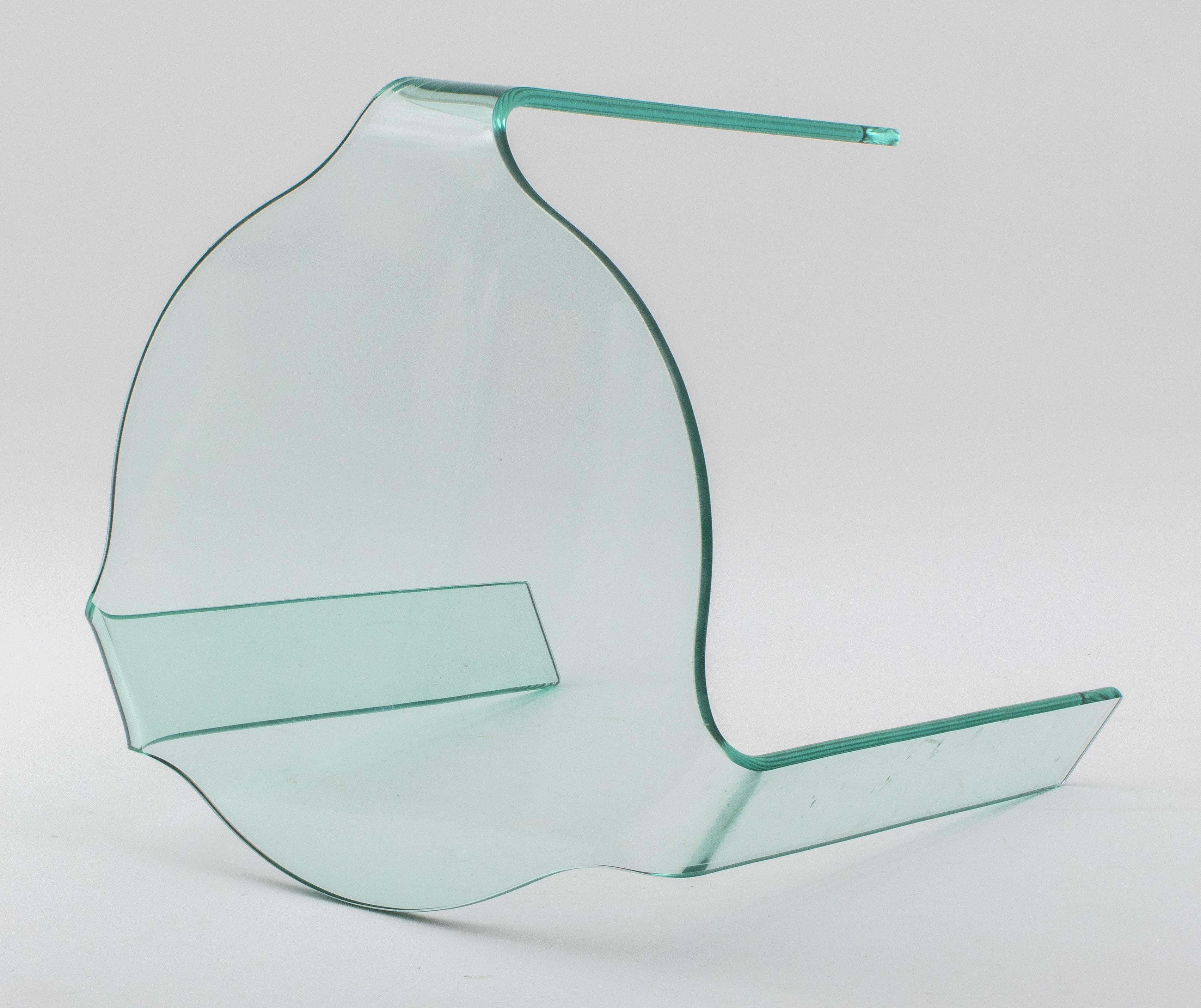 Italian Fiam Modern Glass Side Tables, Pair 7