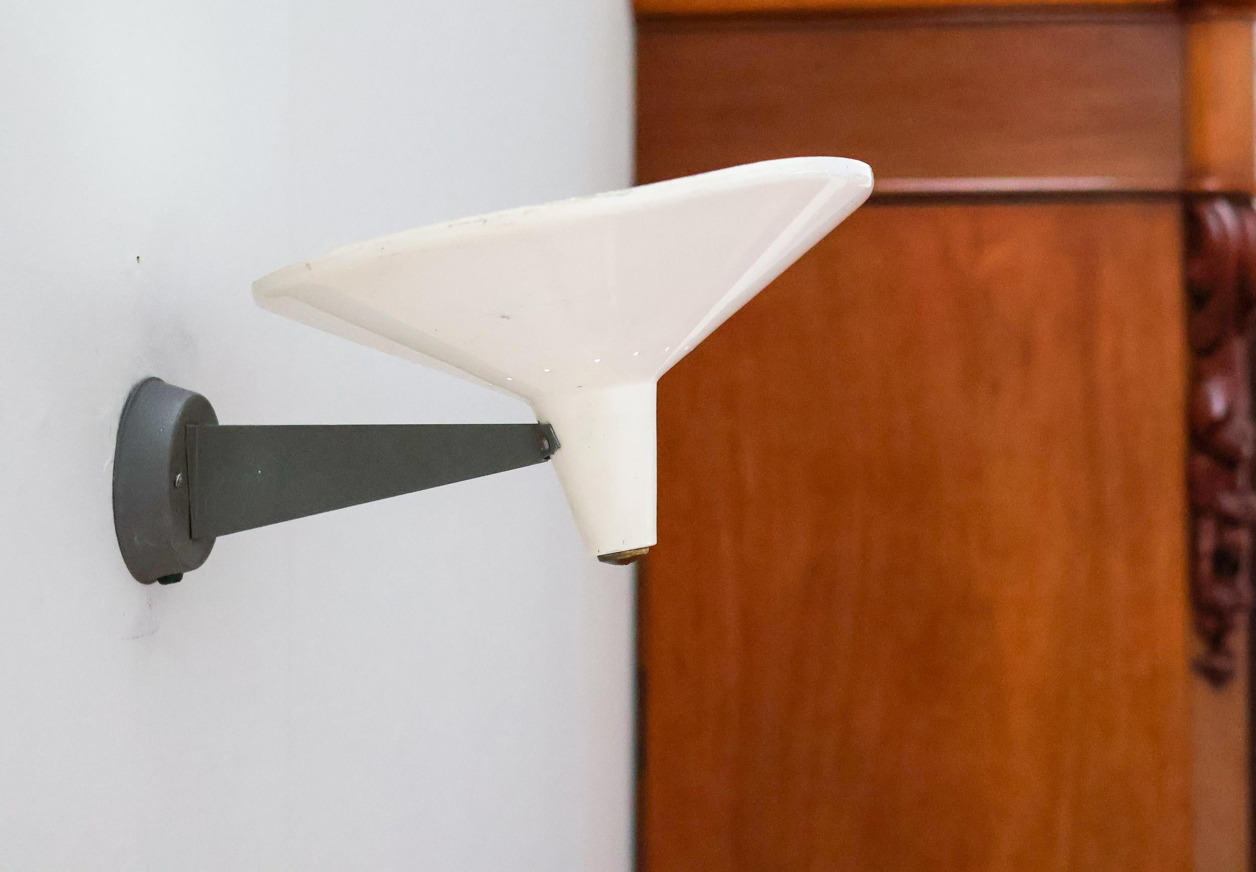Enameled Italian Fifties Wall Sconce For Sale