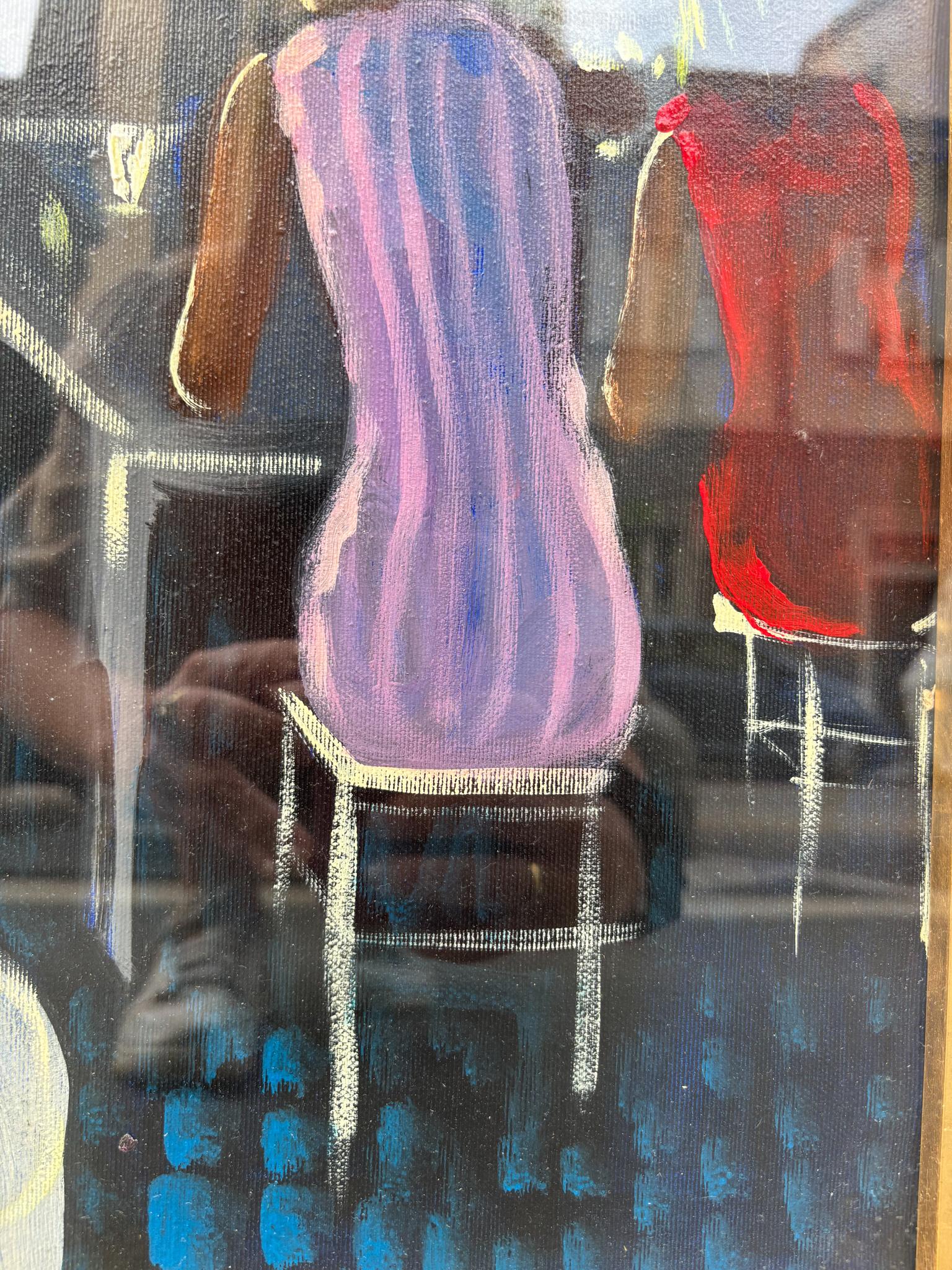 Italiano Quadro figurativo italiano su tela di Eliano Fantuzzi, anni '70