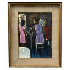 Italian Figurative Oil Painting on Canvas by Eliano Fantuzzi, 1970s