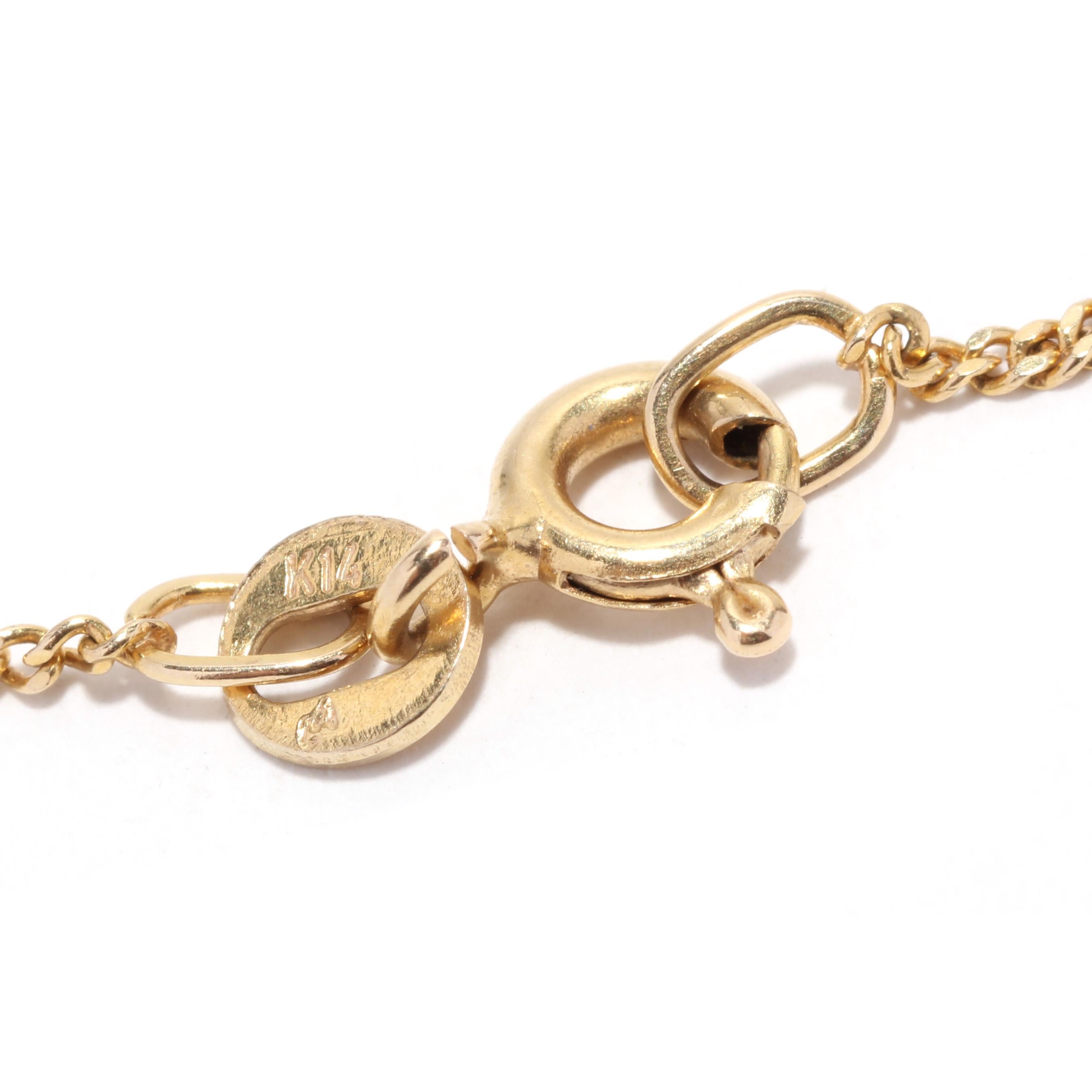 Women's or Men's Italian Filigree Navette Link Chain Necklace, 14K Yellow Gold