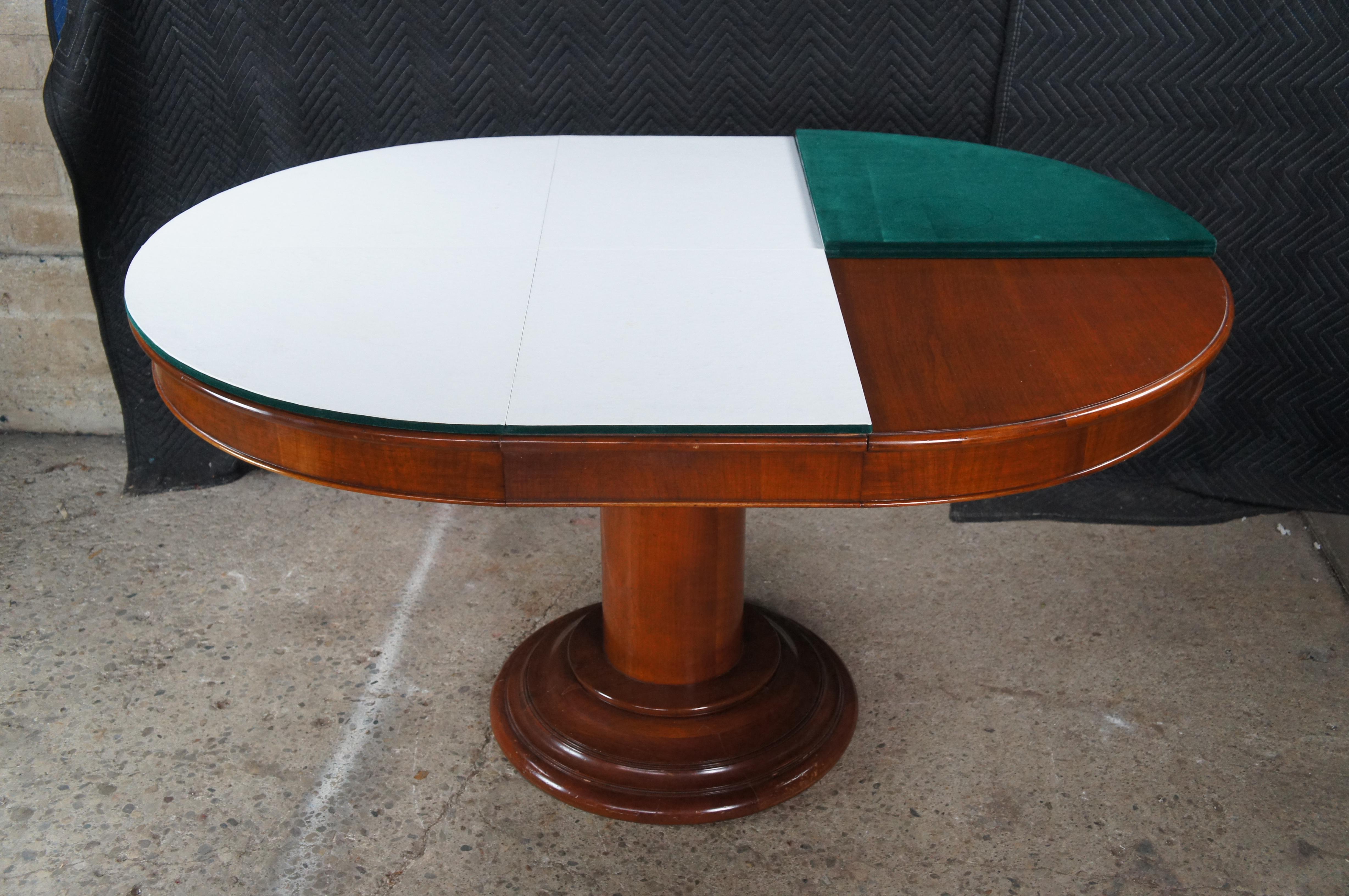 Italian Fiorini Biedermeier Style Solid Cherry Round Pedestal Dining Table 43