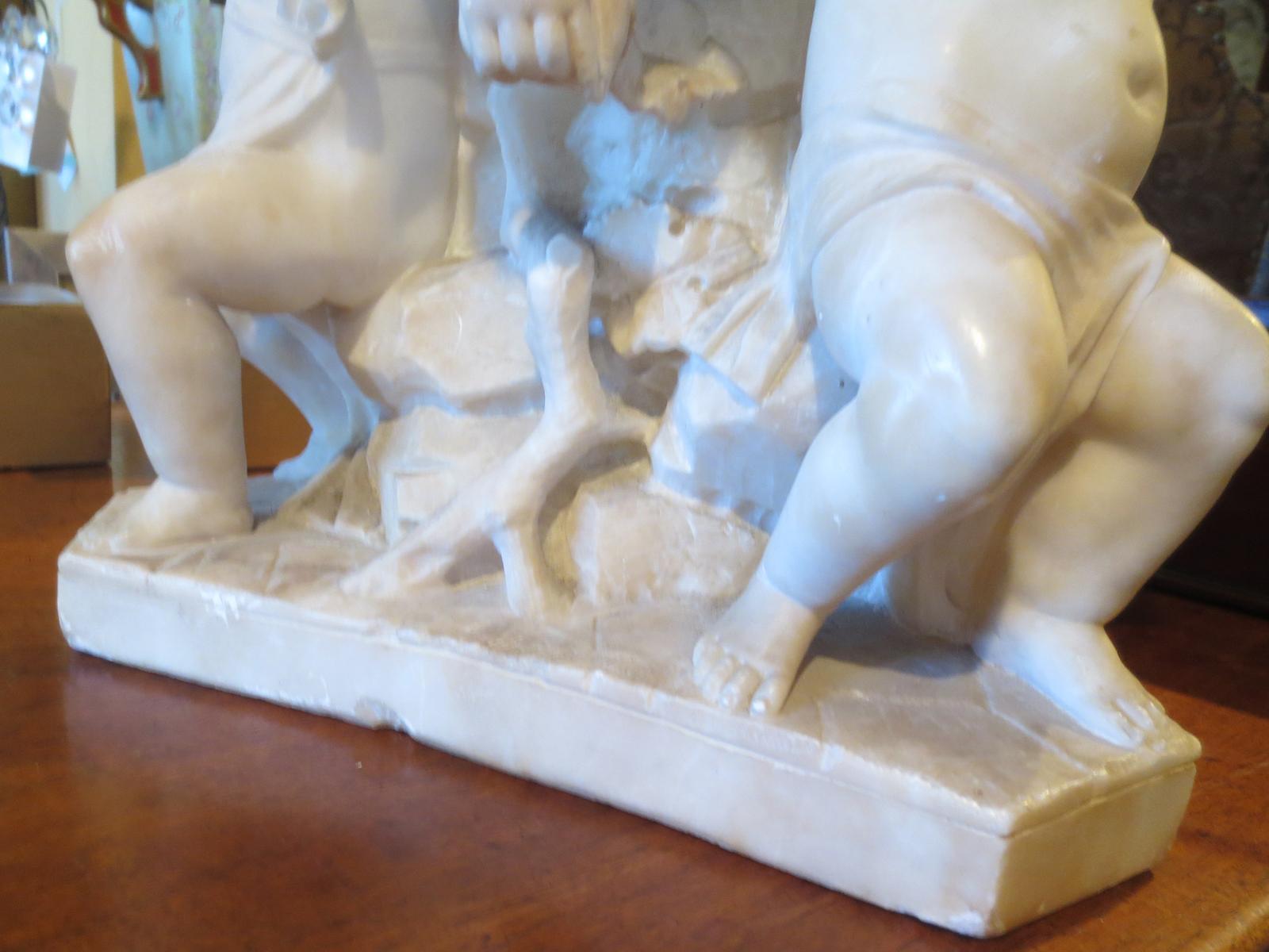 Italian Firenze Carved Marble Urn by Ferdinando Andreini, Signed circa 1843-1922 For Sale 7