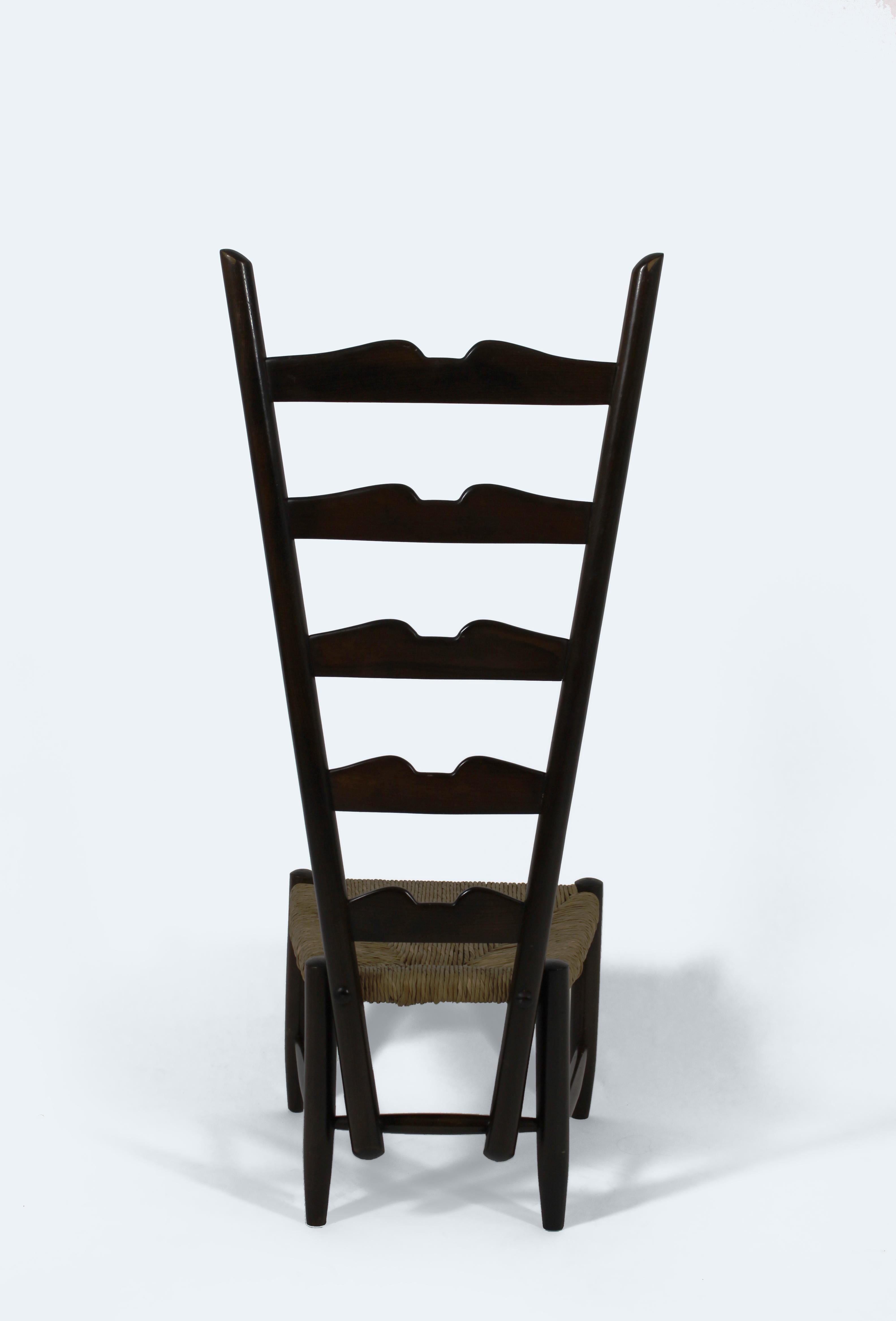 Lacquered Italian Fireplace Chair by Gio Ponti for Casa e Giardino For Sale