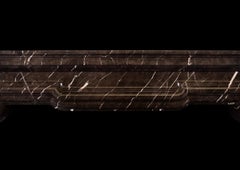 Italian Fireplace in Veined Brown Marble