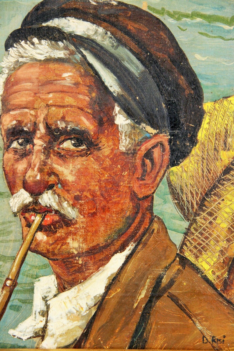 Italian Fisherman Painting For Sale at 1stdibs
