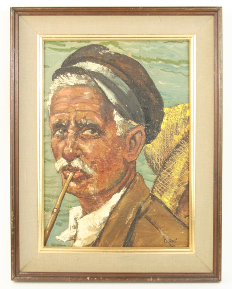 Italian Fisherman Painting For Sale at 1stdibs